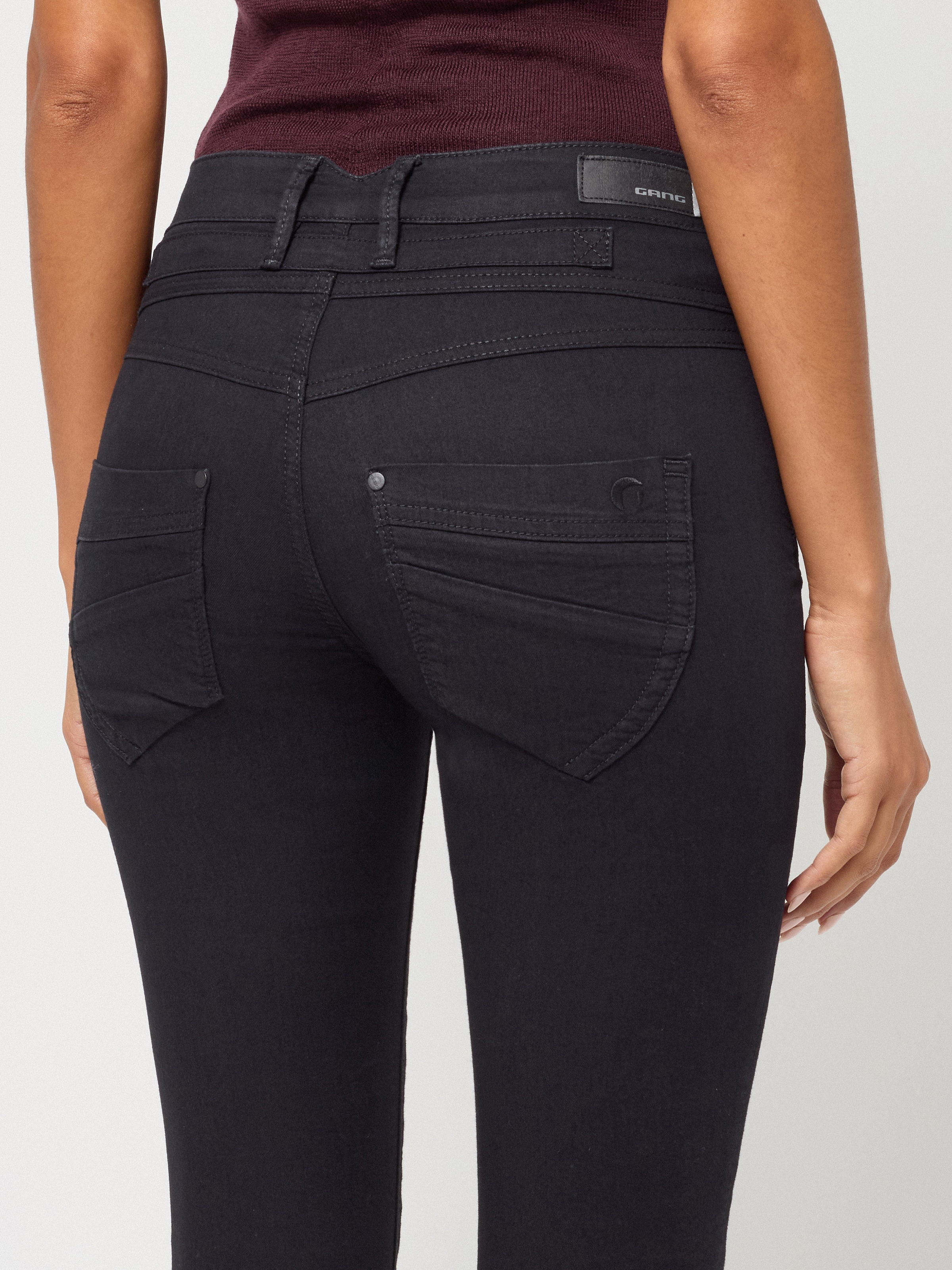 GANG Skinny-fit-Jeans »94MEDINA« mit stylischer halb offener Knopfleiste