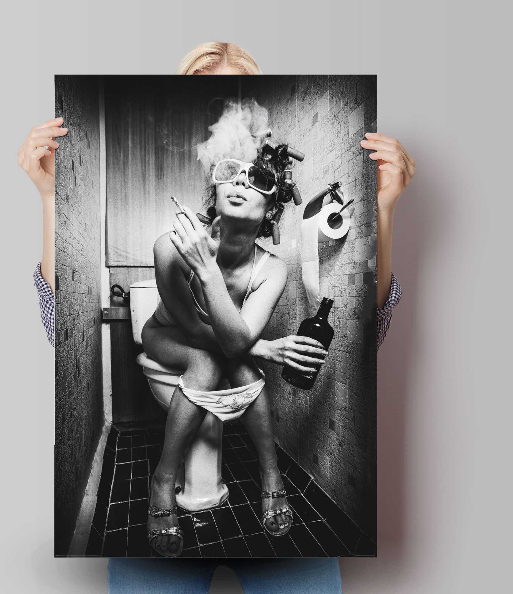 Reinders! Poster »Toiletten Business Poster (1 Toilettentür«, OTTO bei St.) für Frauen-Foto-Frau-Menschen-Schwarz-Weiß, Bilder von