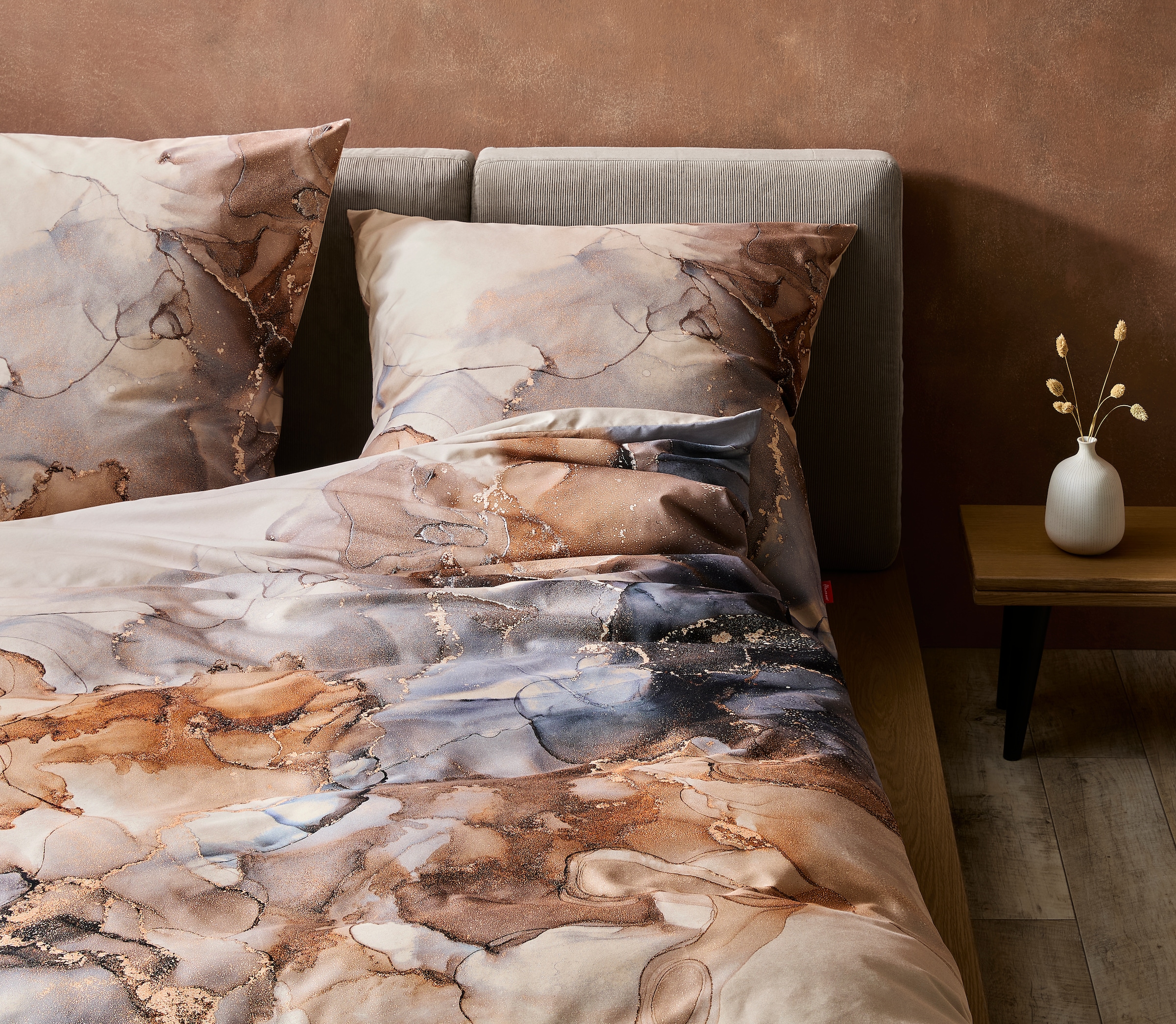 fleuresse Bettwäsche »Bed Art S« 2 Stk. tlg. Mako Satin 100% Baumwolle mit Reißverschluss