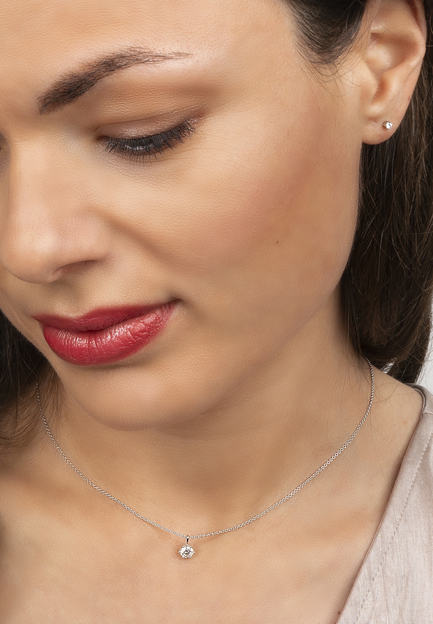 ONE ELEMENT Kettenanhänger »0.3 ct Diamant Brillant Anhänger aus 585 Weißgold«