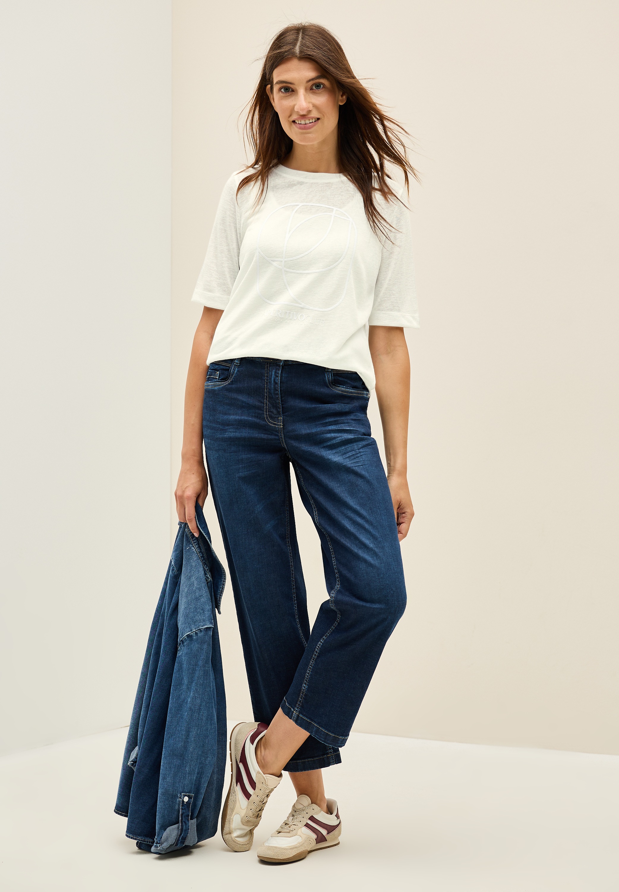 Cecil T-Shirt mit tonalem Print