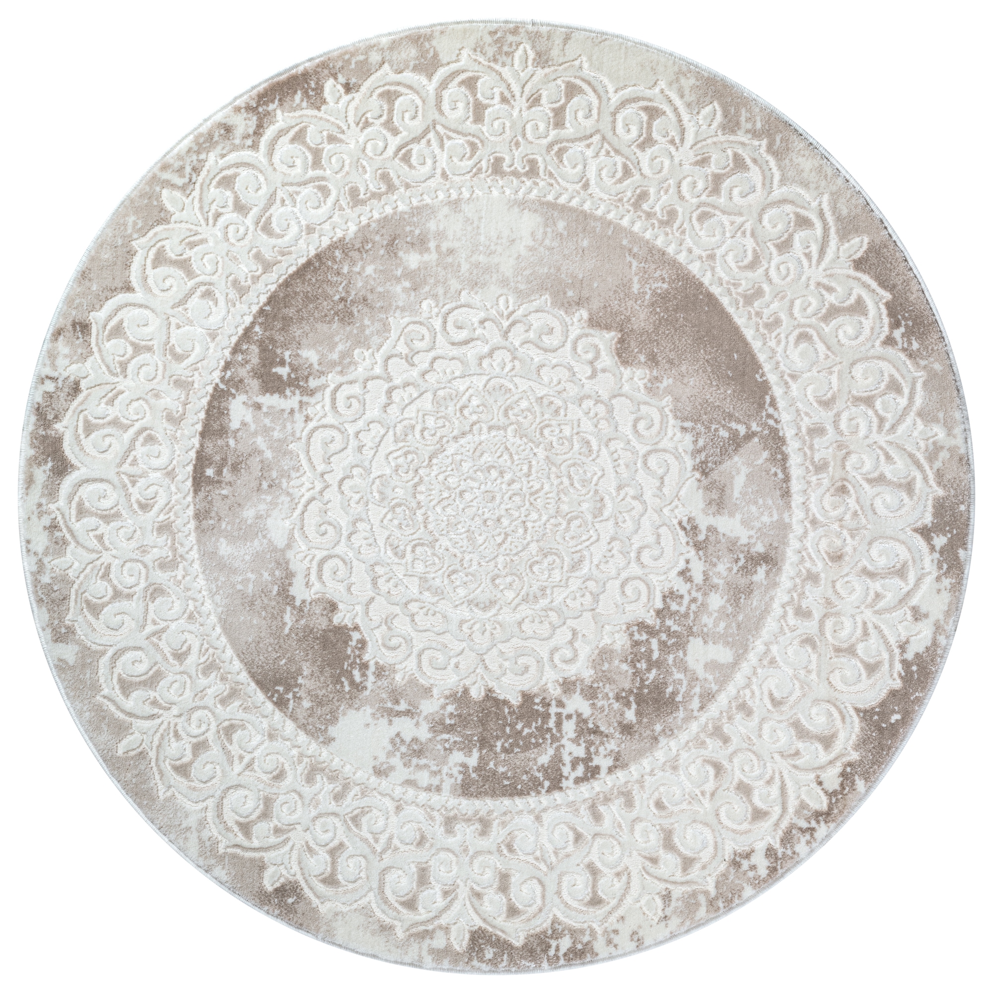 Sanat Teppich »Harmony 3205 , auch als Läufer und rund« rund 12 mm Höhe Wohnzimmer, Kurzflor, modern,  Orient Optik, Schlafzimmer