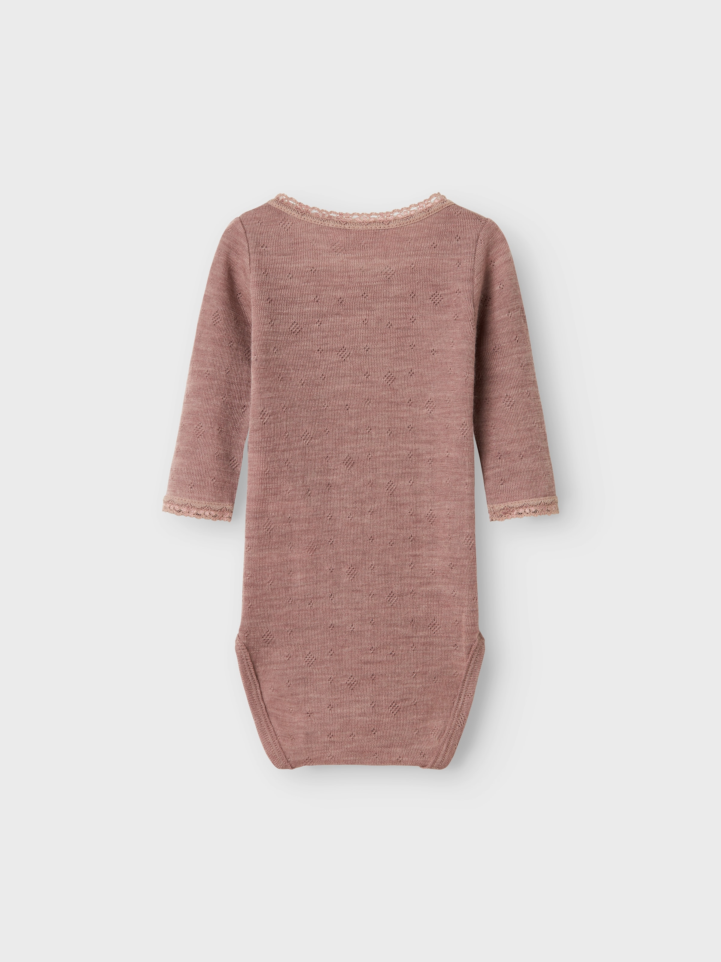 Name It Langarmbody »NBFWANG WOOL NEEDLE LS BODY SOLID NOOS«, aus reiner Merinowolle