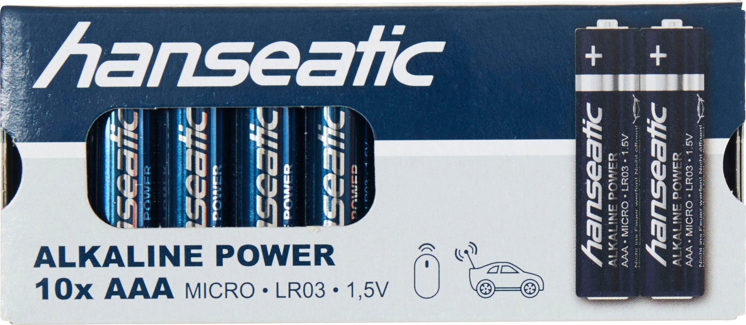 Hanseatic Batterie »60 Stck Alkaline Power, AAA Micro«, LR03, (Spar-Set, 60 St.)