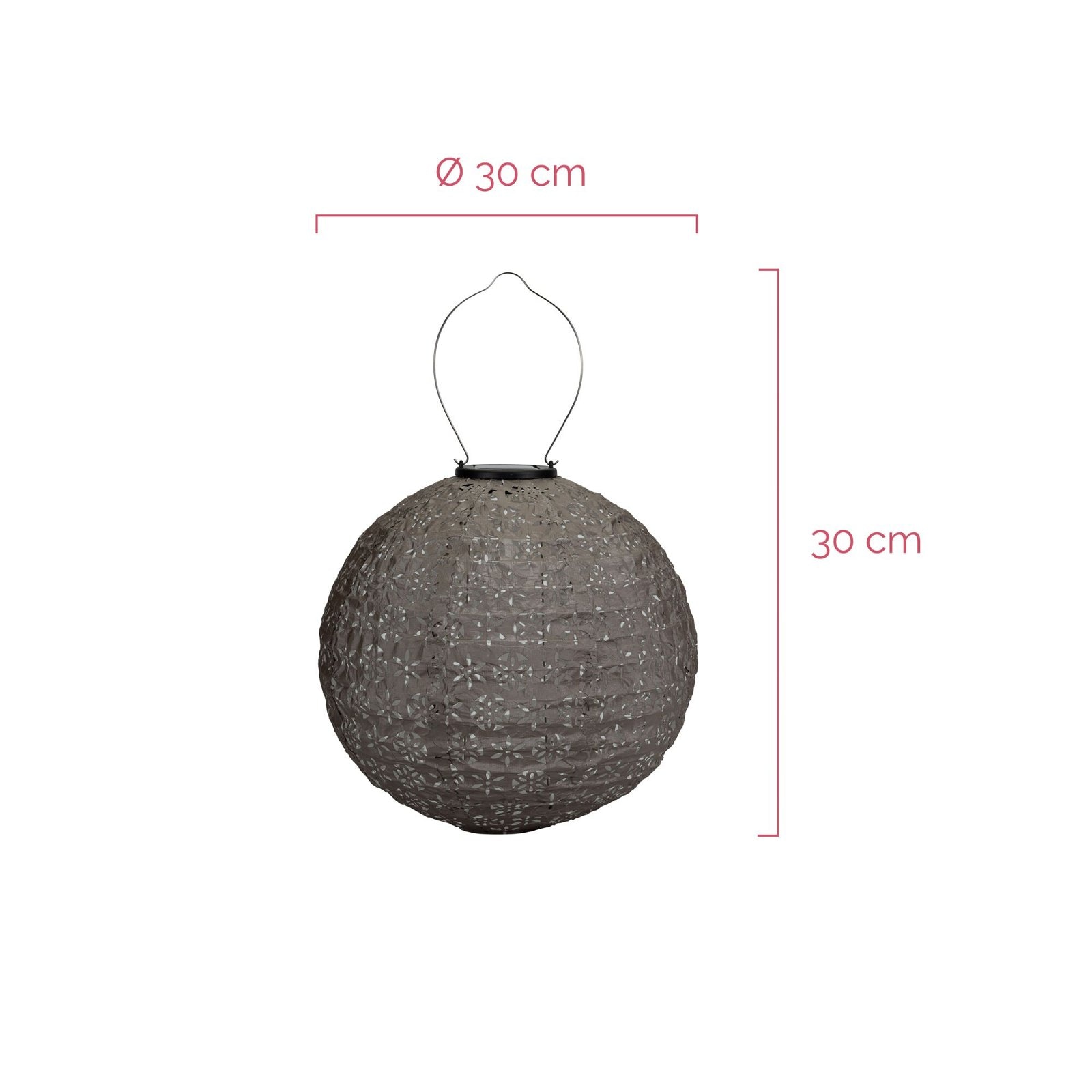 Pauleen LED Solarleuchte »Sunshine Dreamer Lampion Solar taupe Tyvek Vlies«, 1 flammig, Laterne