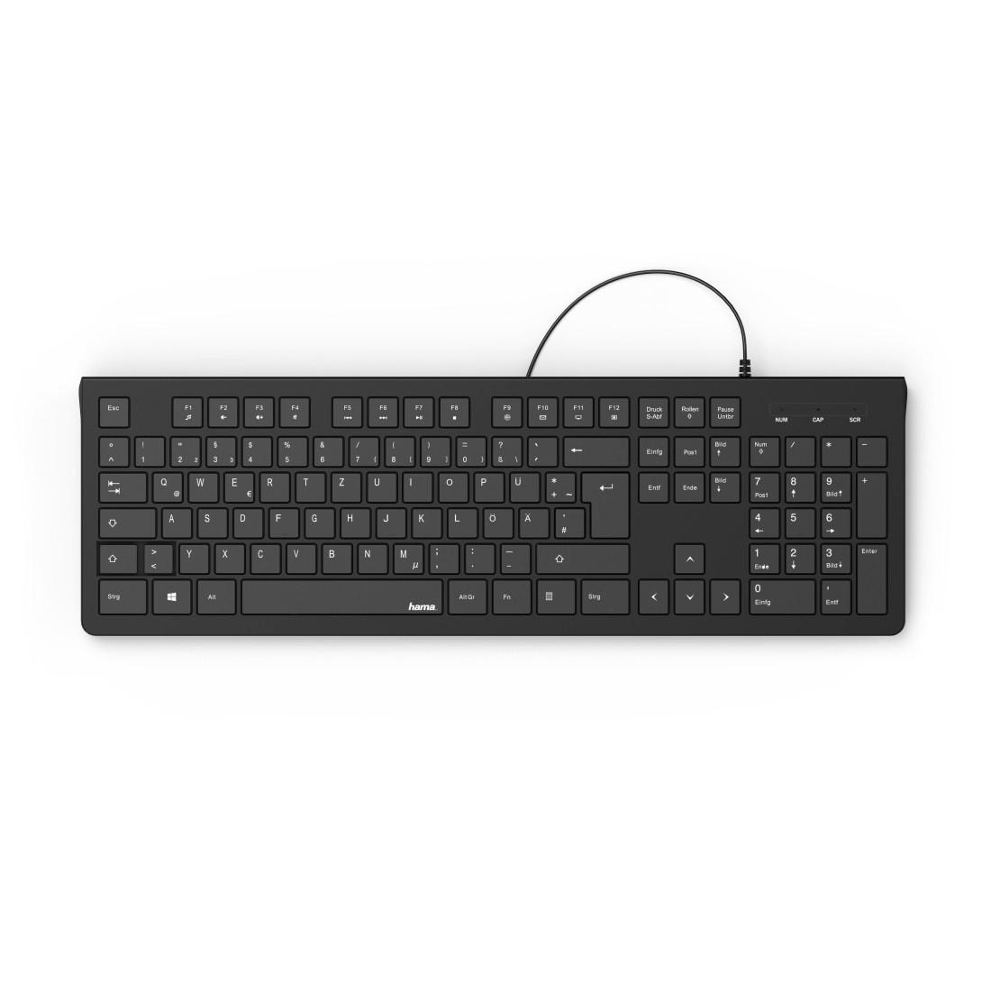 PC-Tastatur »Basic-Tastatur "KC-200", Schwarz USB-A-Stecker, Kabellänge 1,5 m«,...