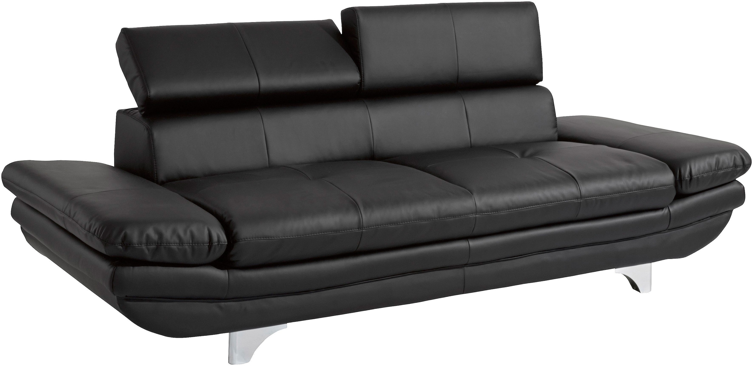 COTTA Polstergarnitur »Enterprise«, (Set), Set bestehend aus: 3-Sitzer mit Arm- & Kopfteilverstellung & Hocker