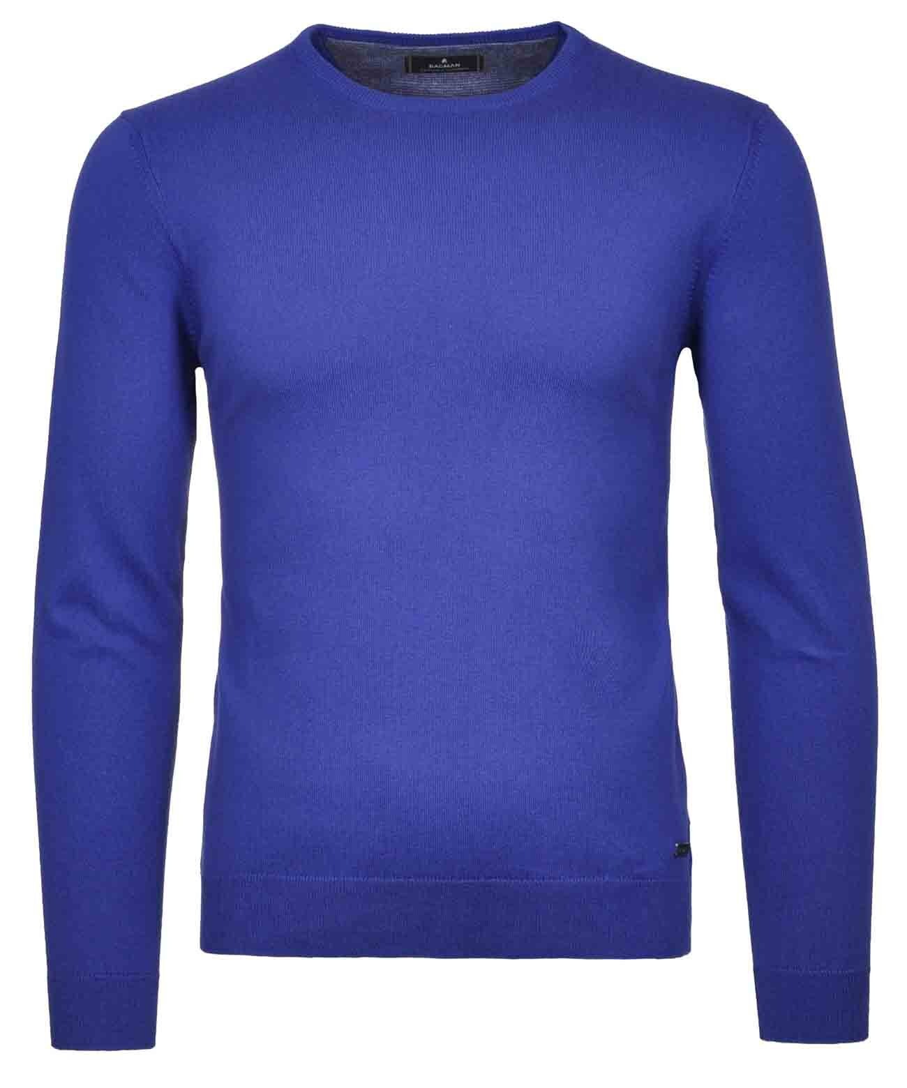 Ragman Herren Rundhalspullover in blau, Größe 54