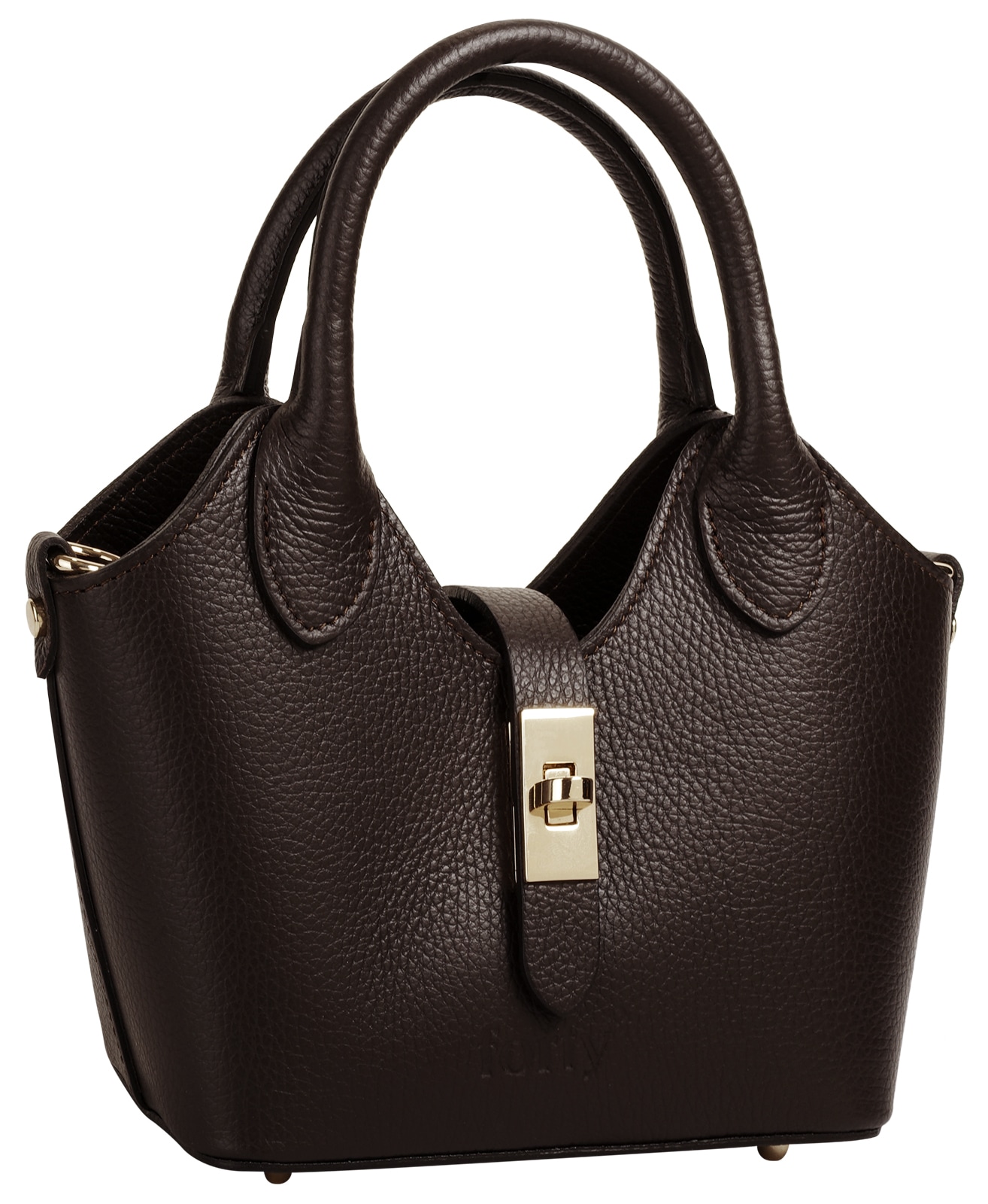 forty° Henkeltasche »FORTY° Damen LANVERRA - S echt Leder, Made in Italy« echt Leder, Made in Italy
