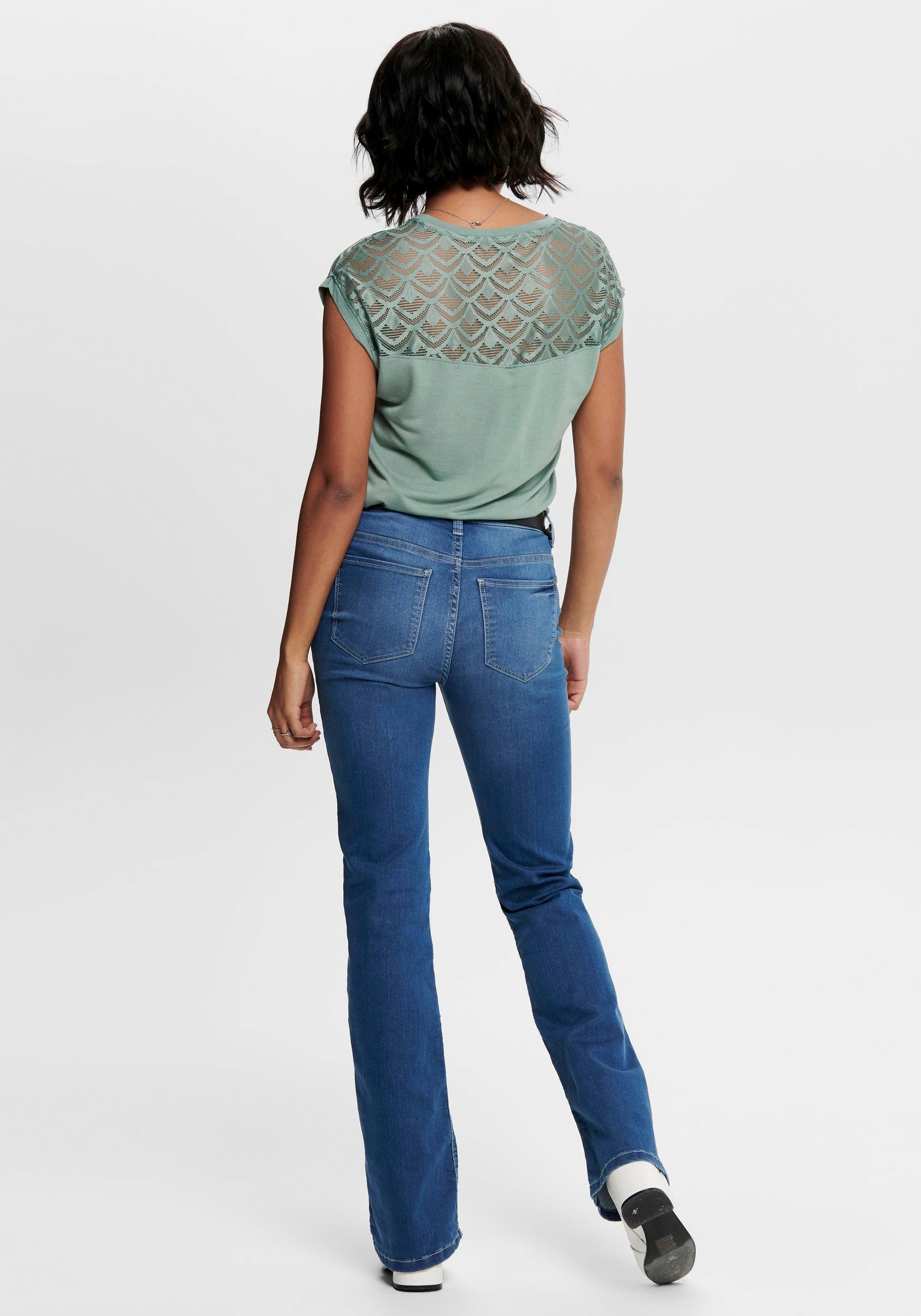 ONLY Spitzenshirt »ONLNICOLE LIFE S/S MIX TOP JRS NOOS«