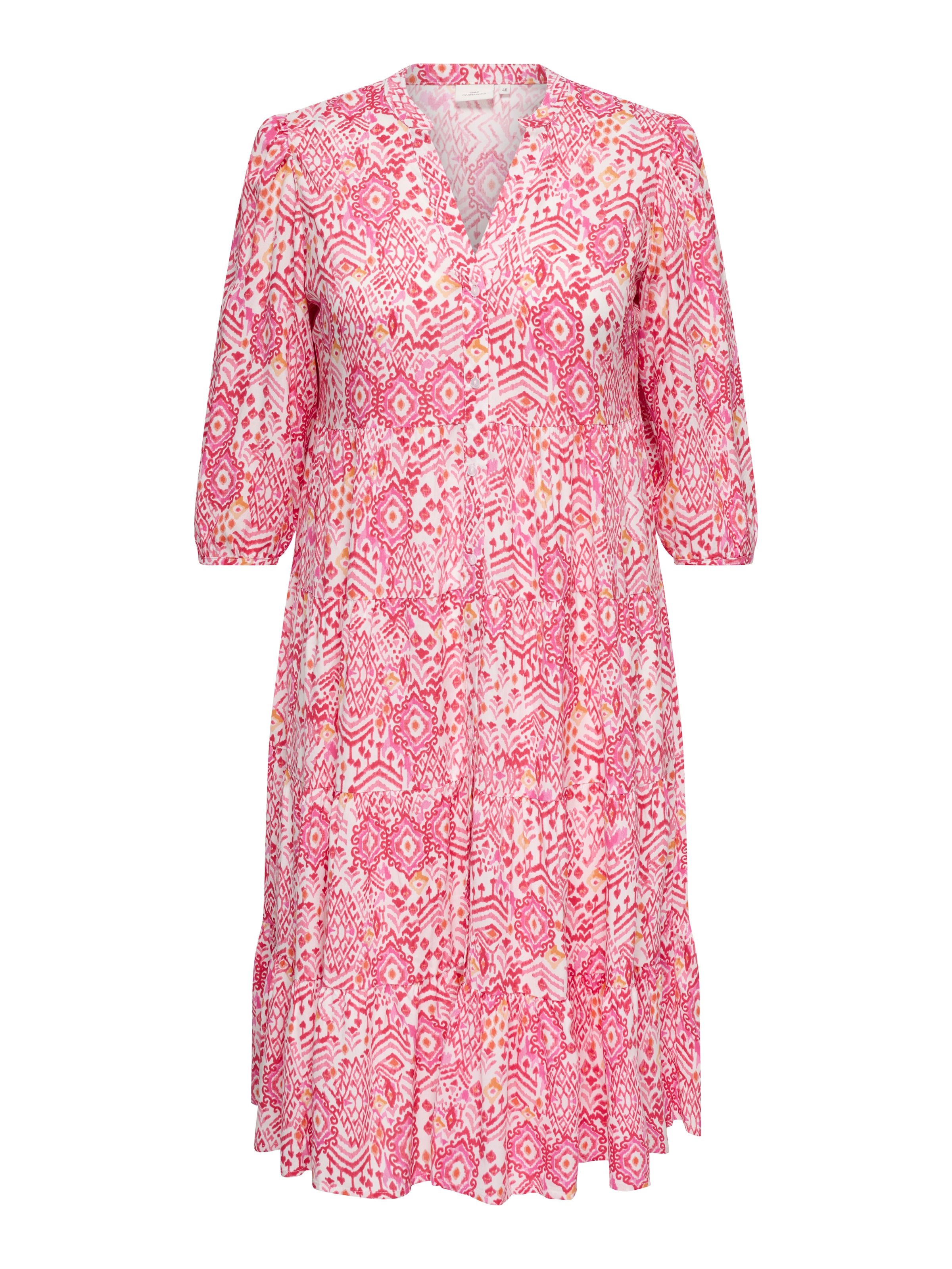 ONLY CARMAKOMA Tunikakleid »CARMILANA 3/4 DRESS WVN NOOS«, Sommerkleid