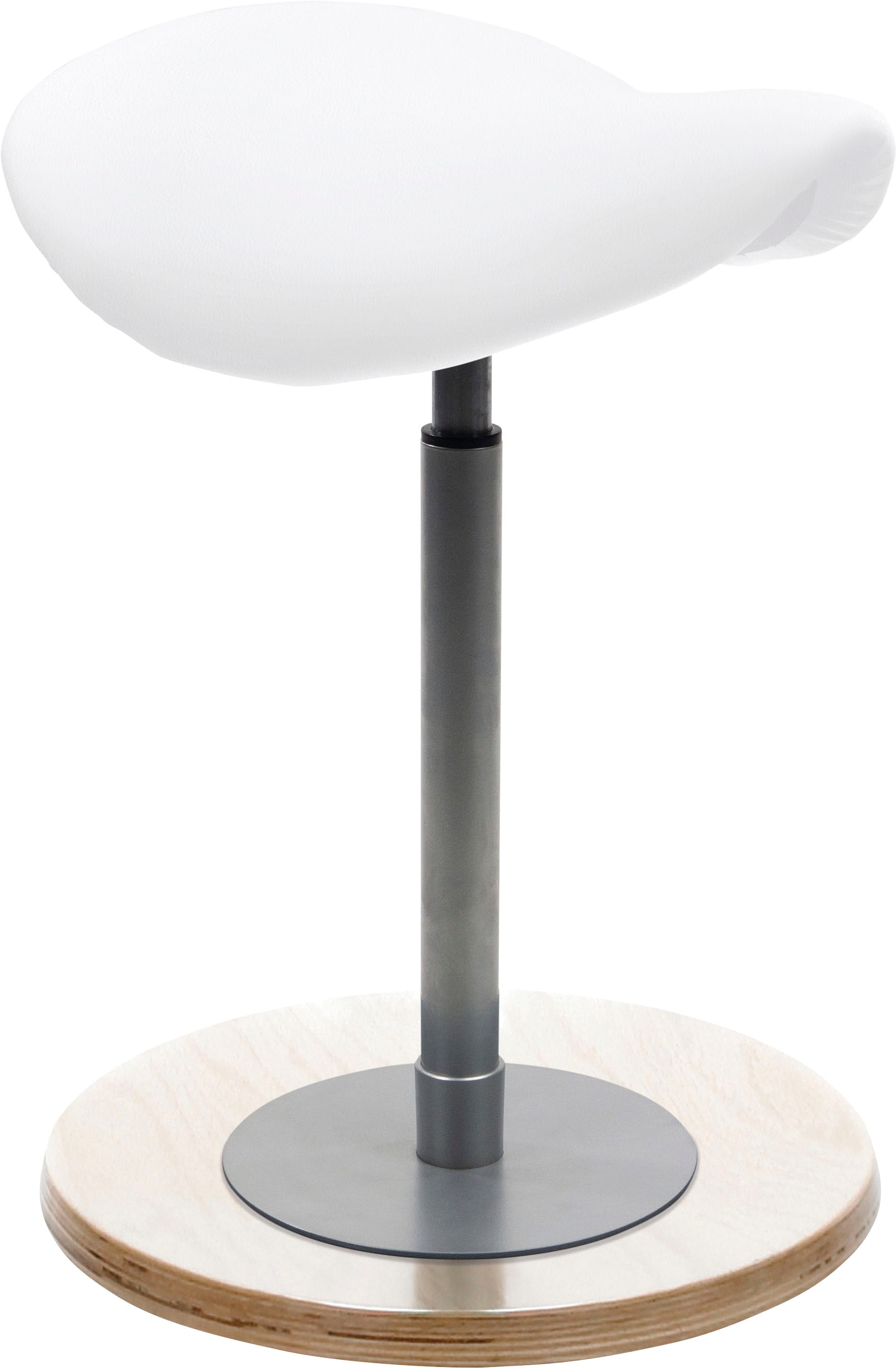 Mayer Sitzmöbel Sitzhocker »1167« 1 Stk. tlg. Pendelhocker mit ergomisch geformtem Sattelsitz 1167 in weiß, Größe B/H/T: 42 cm x 57 cm x 41 cm