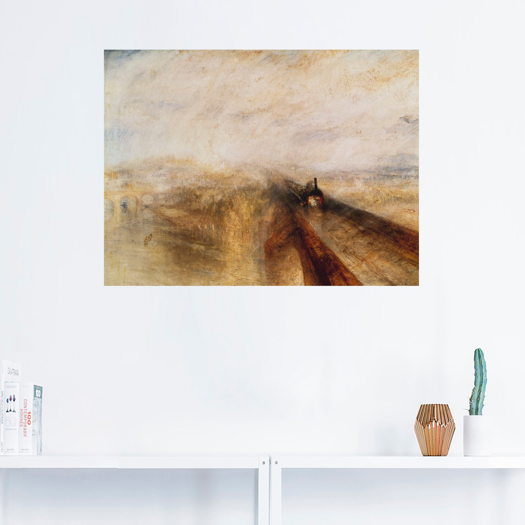 Artland Wandbild »Regen, Dampf und Geschwindigkeit«, Züge, (1 St.), als Leinwandbild, Wandaufkleber oder Poster in versch. Größen