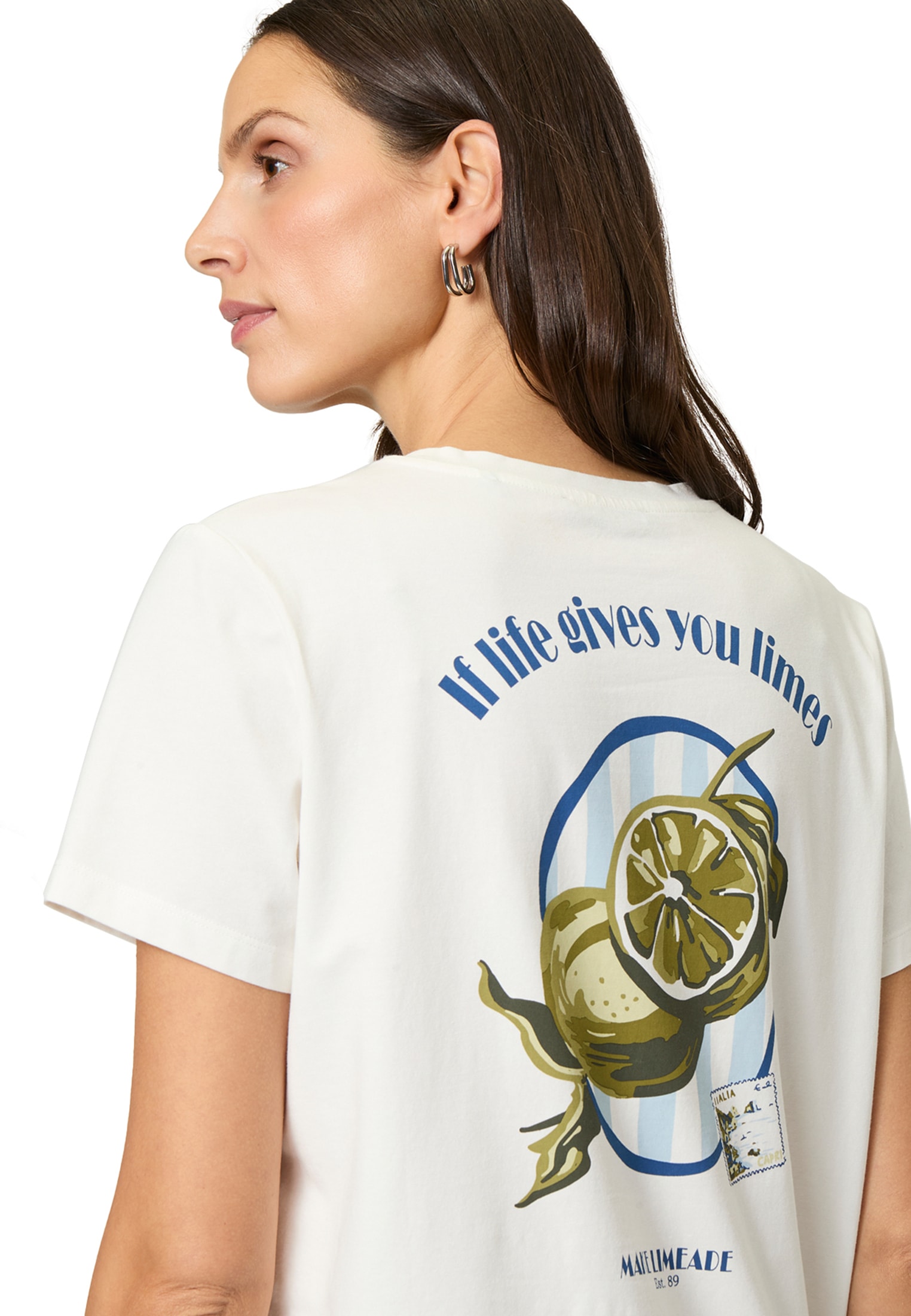 Zero Kurzarmshirt »Shirt mit Rückprint«