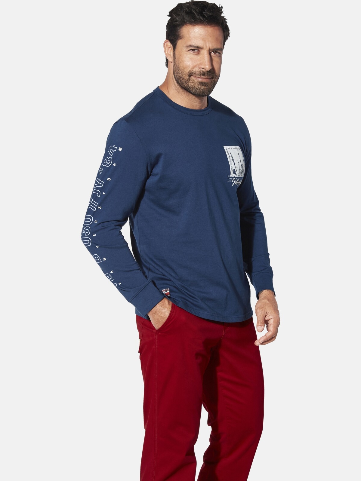 Jan Vanderstorm Langarm-Poloshirt »Langarmshirt WINHOLM«