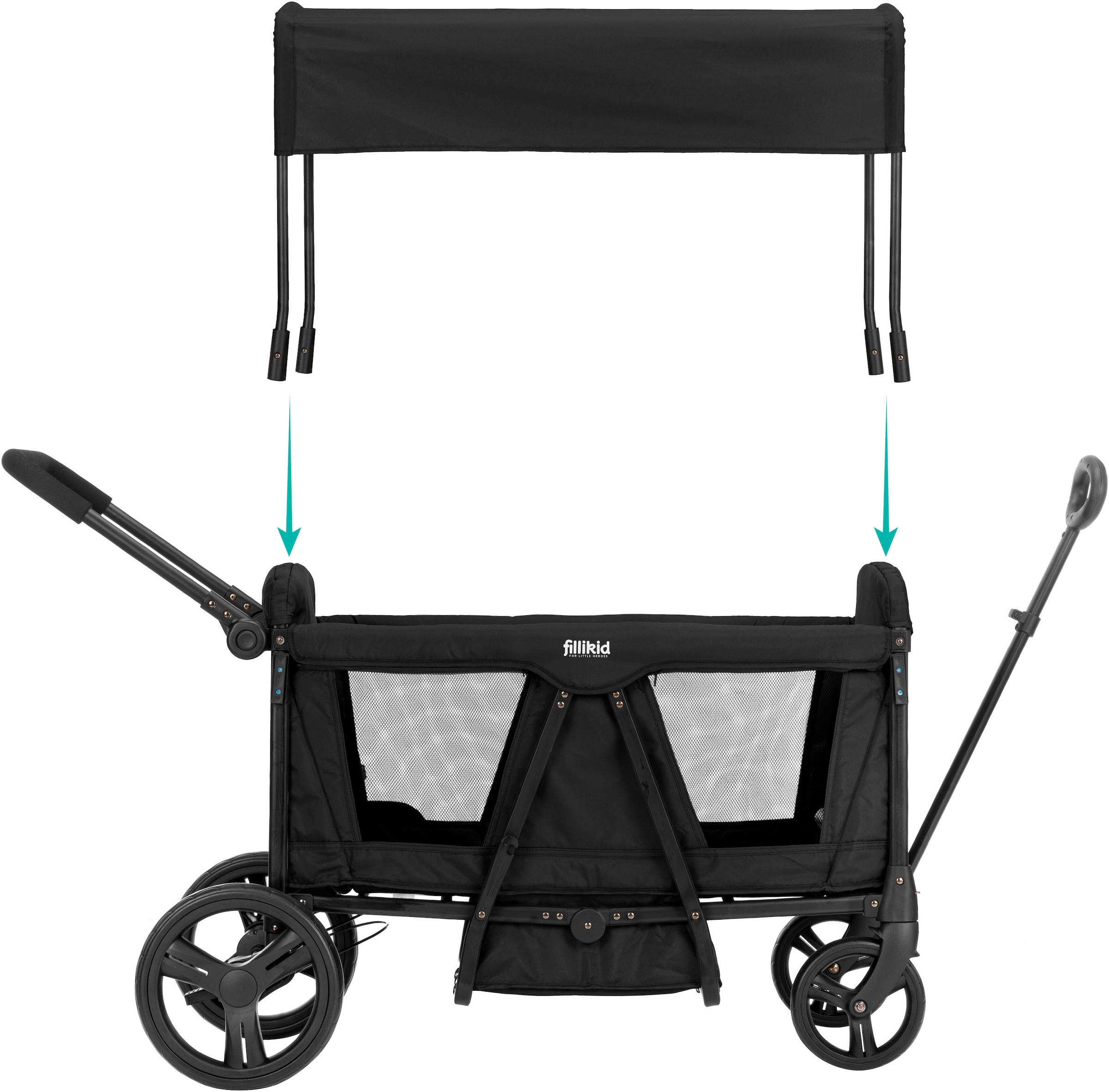 Fillikid Bollerwagen »Oskar« faltbar; für zwei Kinder