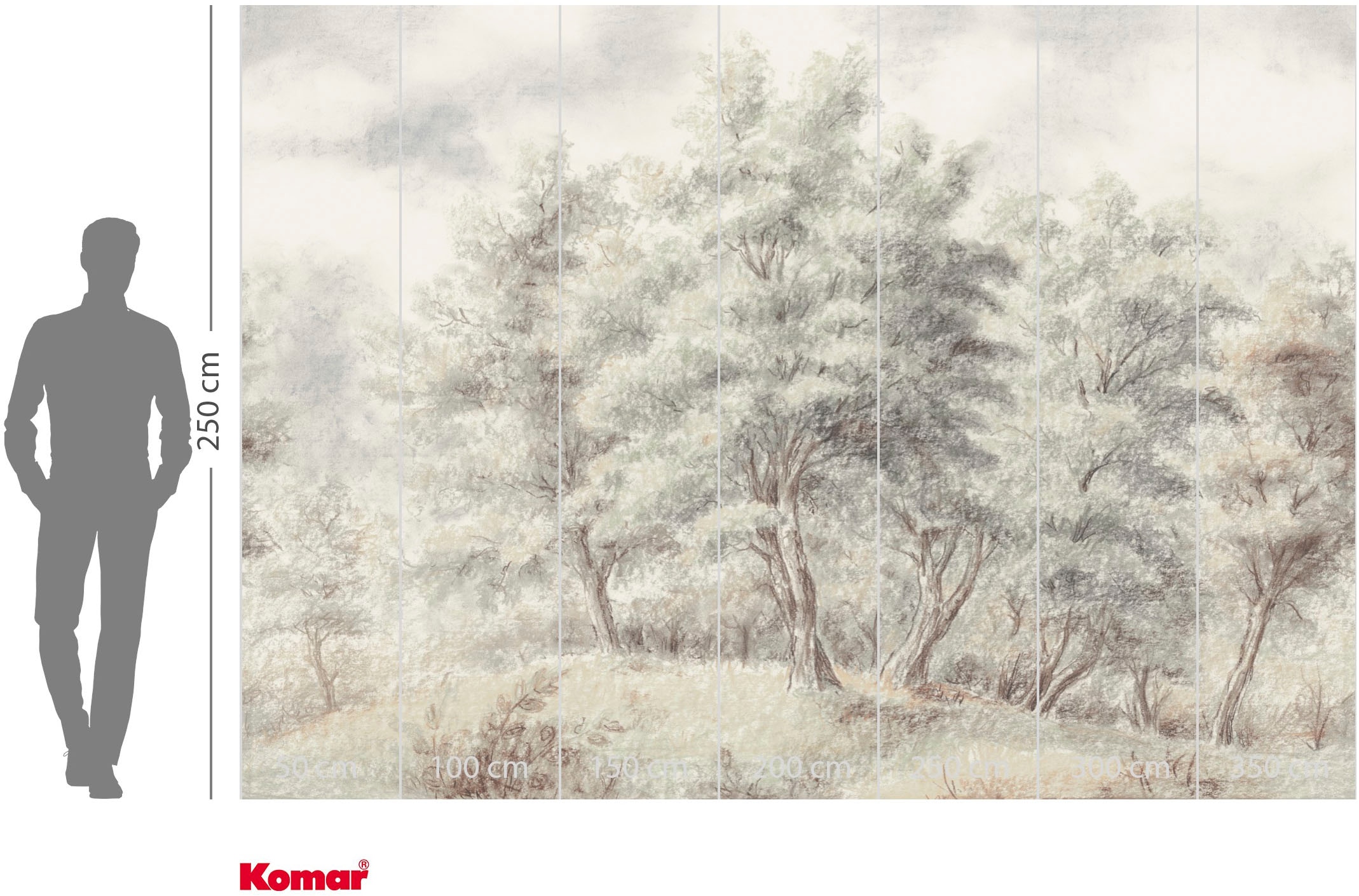 Komar Fototapete »Vlies Fototapete - Grove - Größe 350 x 250 cm« Motiv | bedruckt glatt