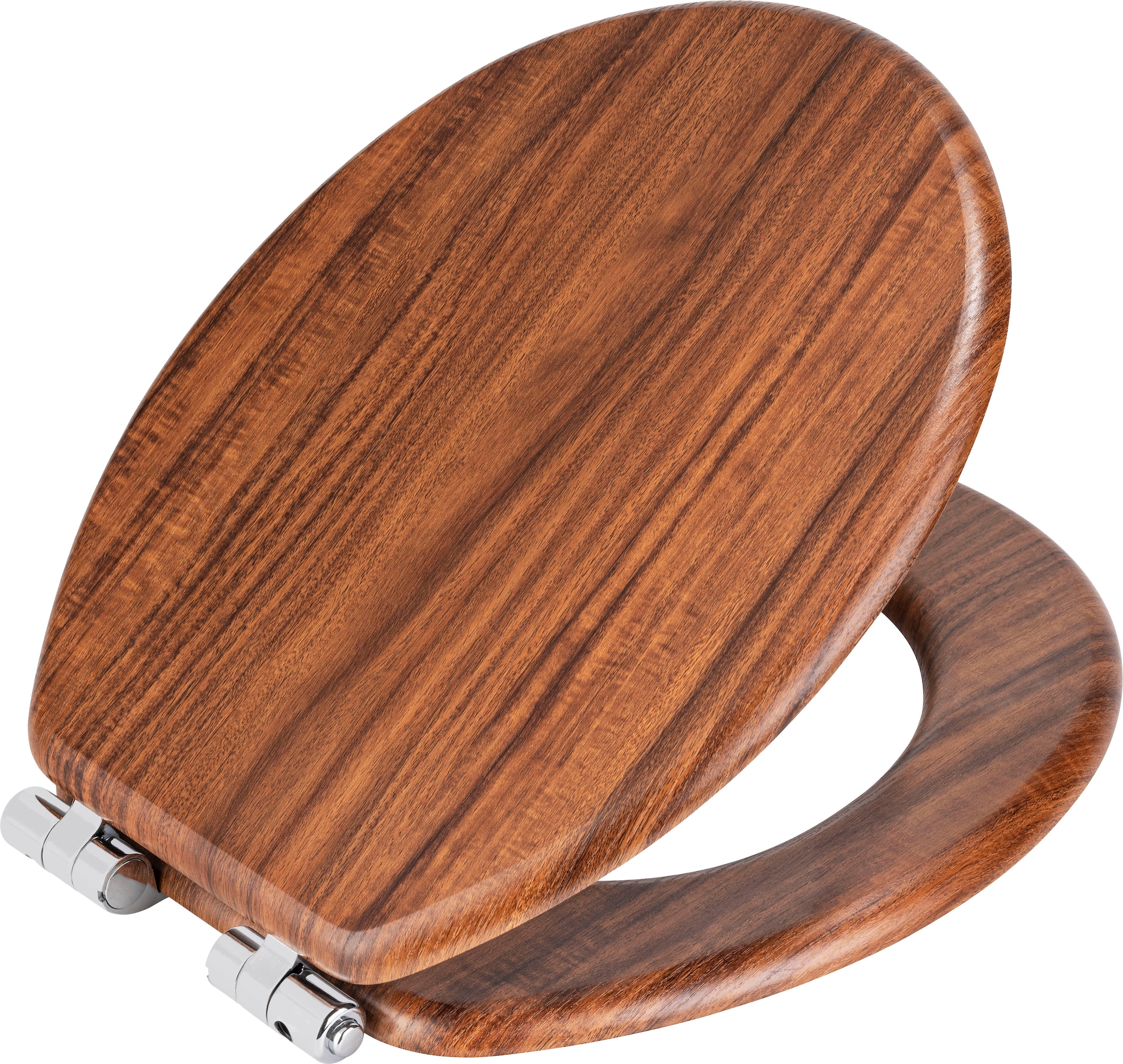 WENKO WC-Sitz »Chestnut«, braun, aus FSC® zertifiziertem MDF, feuchtigkeitsresistent