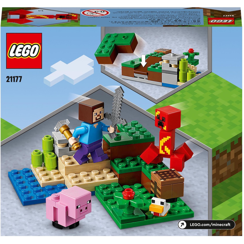LEGO® Konstruktionsspielsteine »Der Hinterhalt des Creeper™ (21177), LEGO® Minecraft™«, (72 St.)