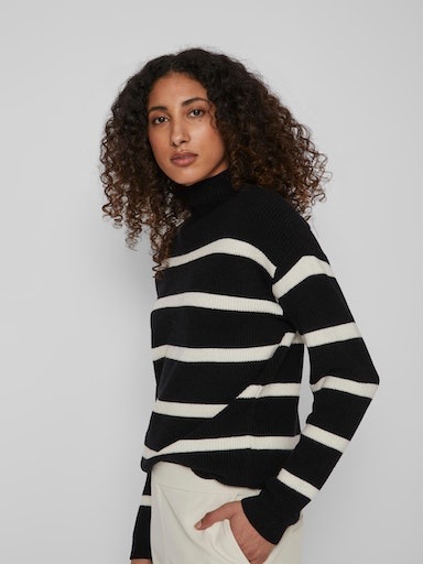 Vila Stehkragenpullover »VIRIL MOCKNECK L/S KNIT RIB TOP 2- NOOS«