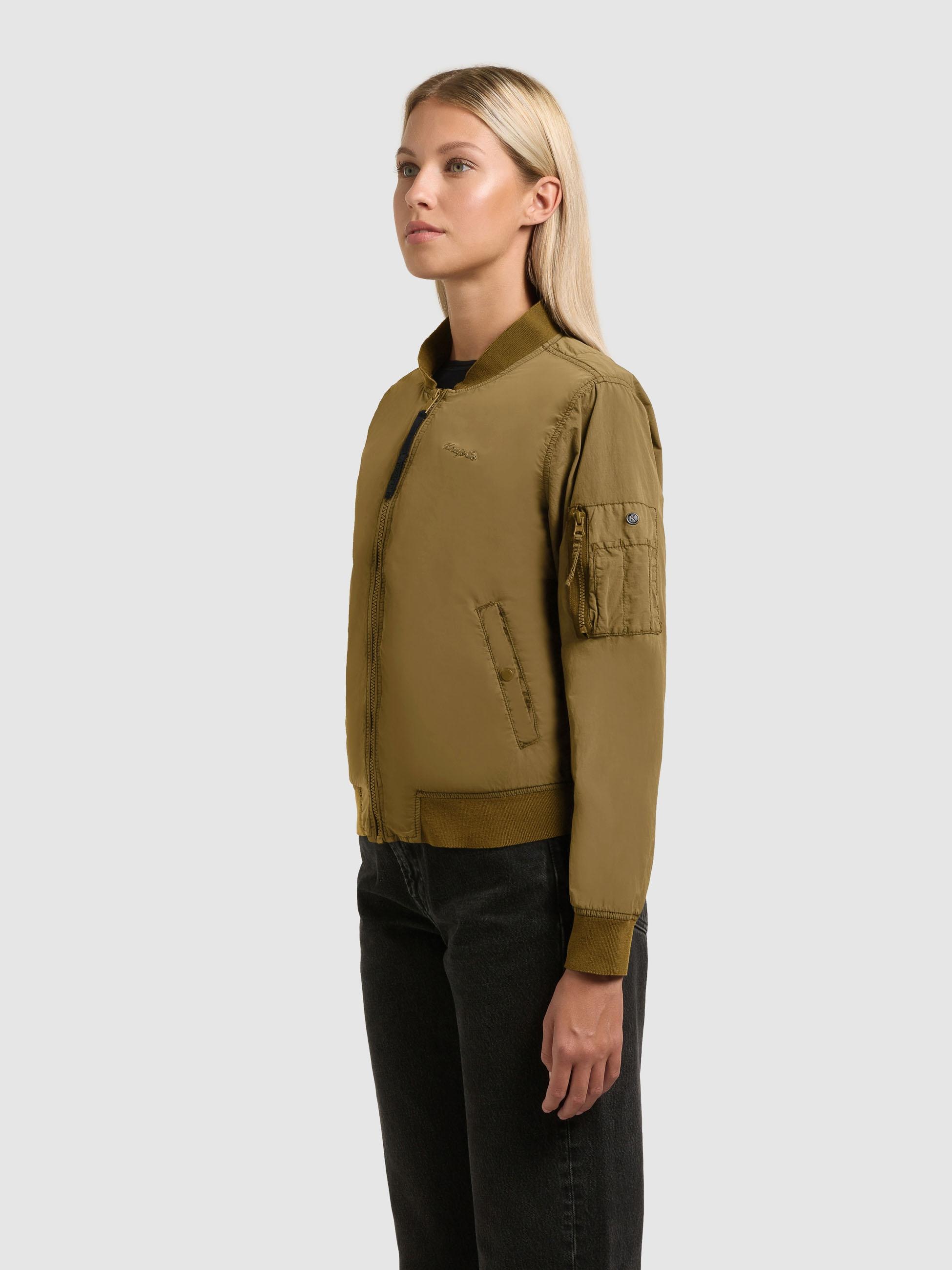 khujo Bomberjacke »Bomberjacke Denz« ohne Kapuze Matte Damen Übergangsjacke mit Bündchen