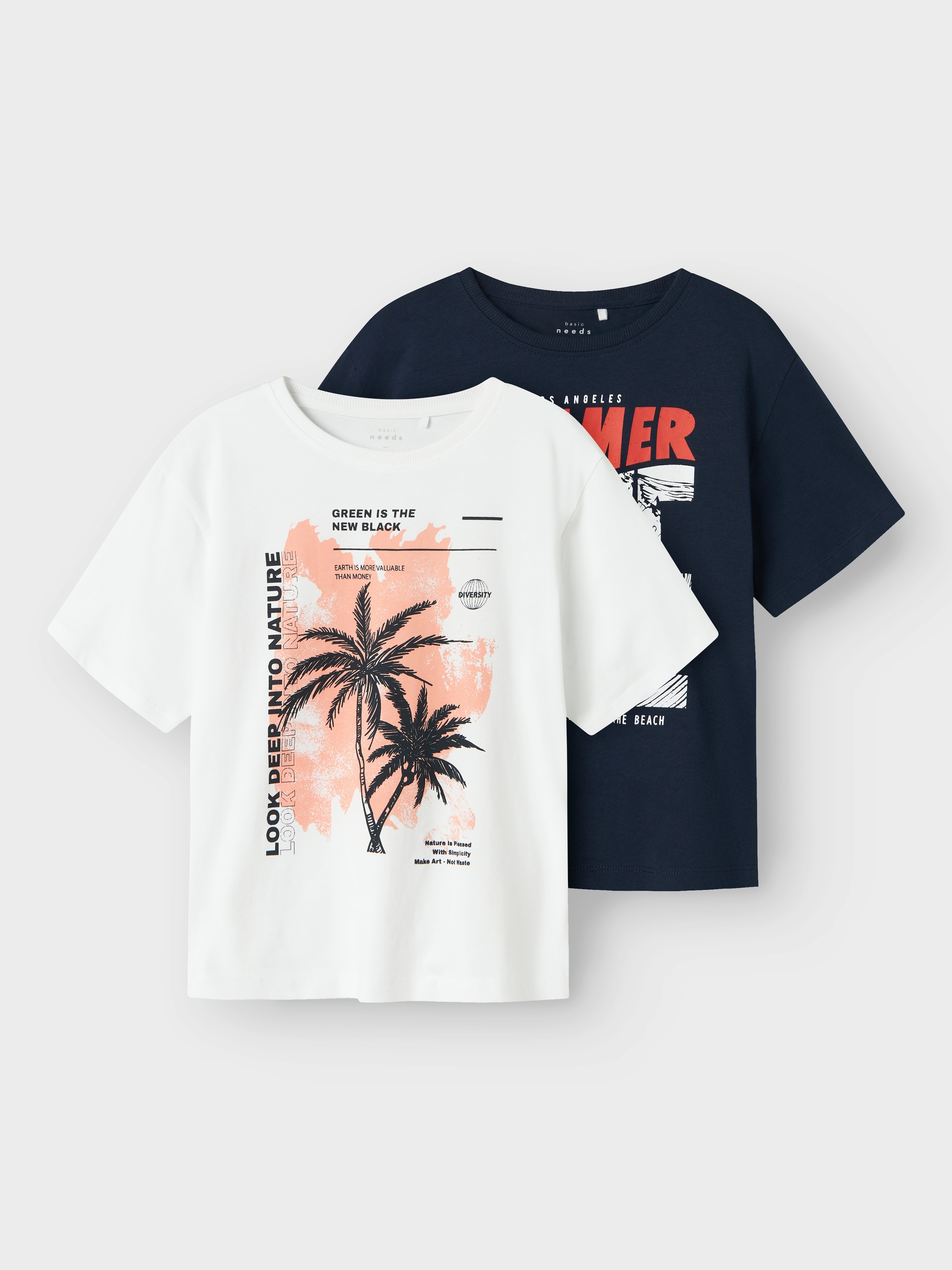 Name It Kurzarmshirt »NKMVAGNO 2P SS LOOSE TOP«, (Packung, 2 tlg.)
