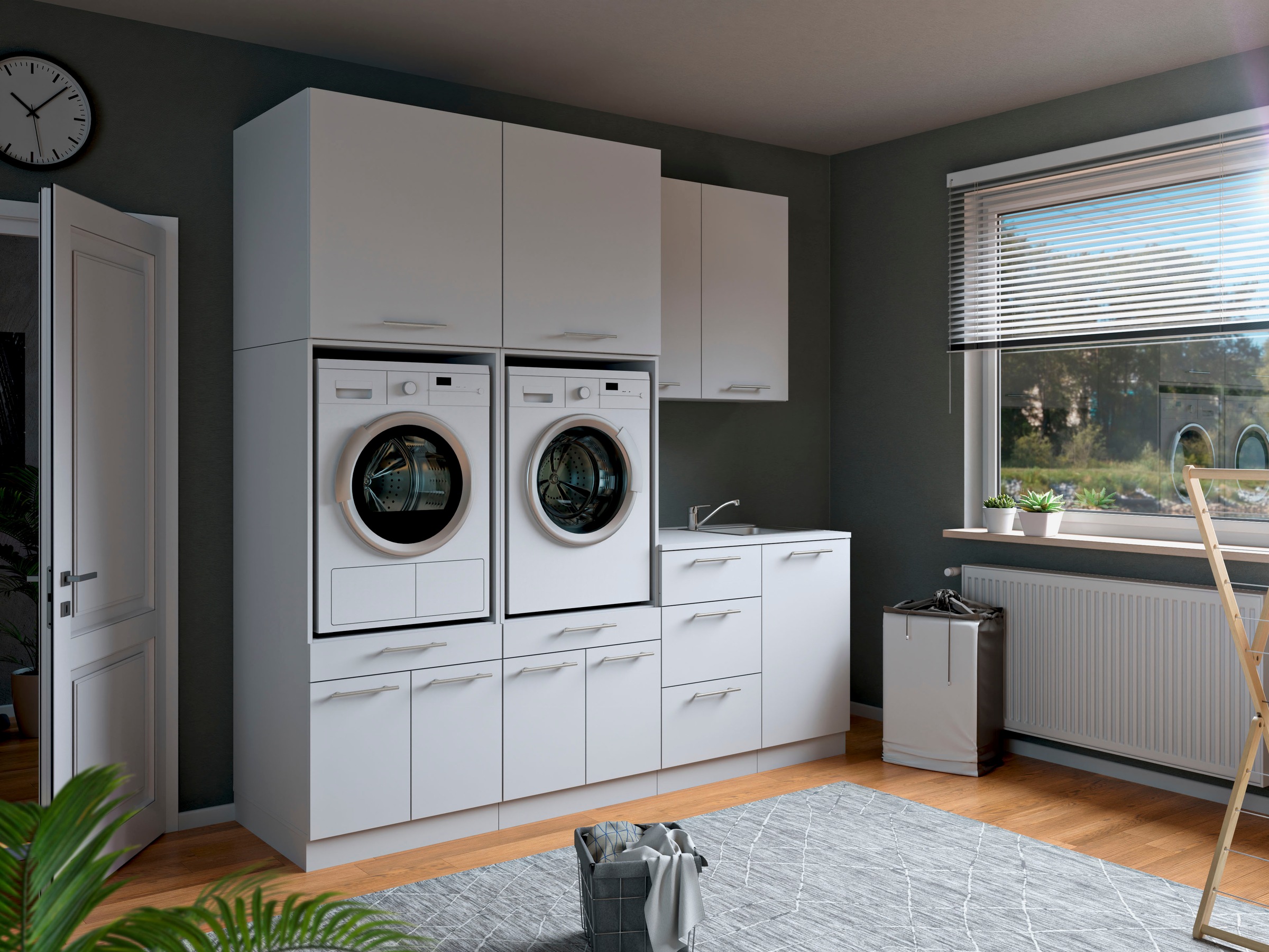 Laundreezy Mehrzweckschrank-Set »Laundreezy, 8-tlg. Mehrzweckschrank-Set B/H/T 238/238/68 cm« 8 Stk. tlg.