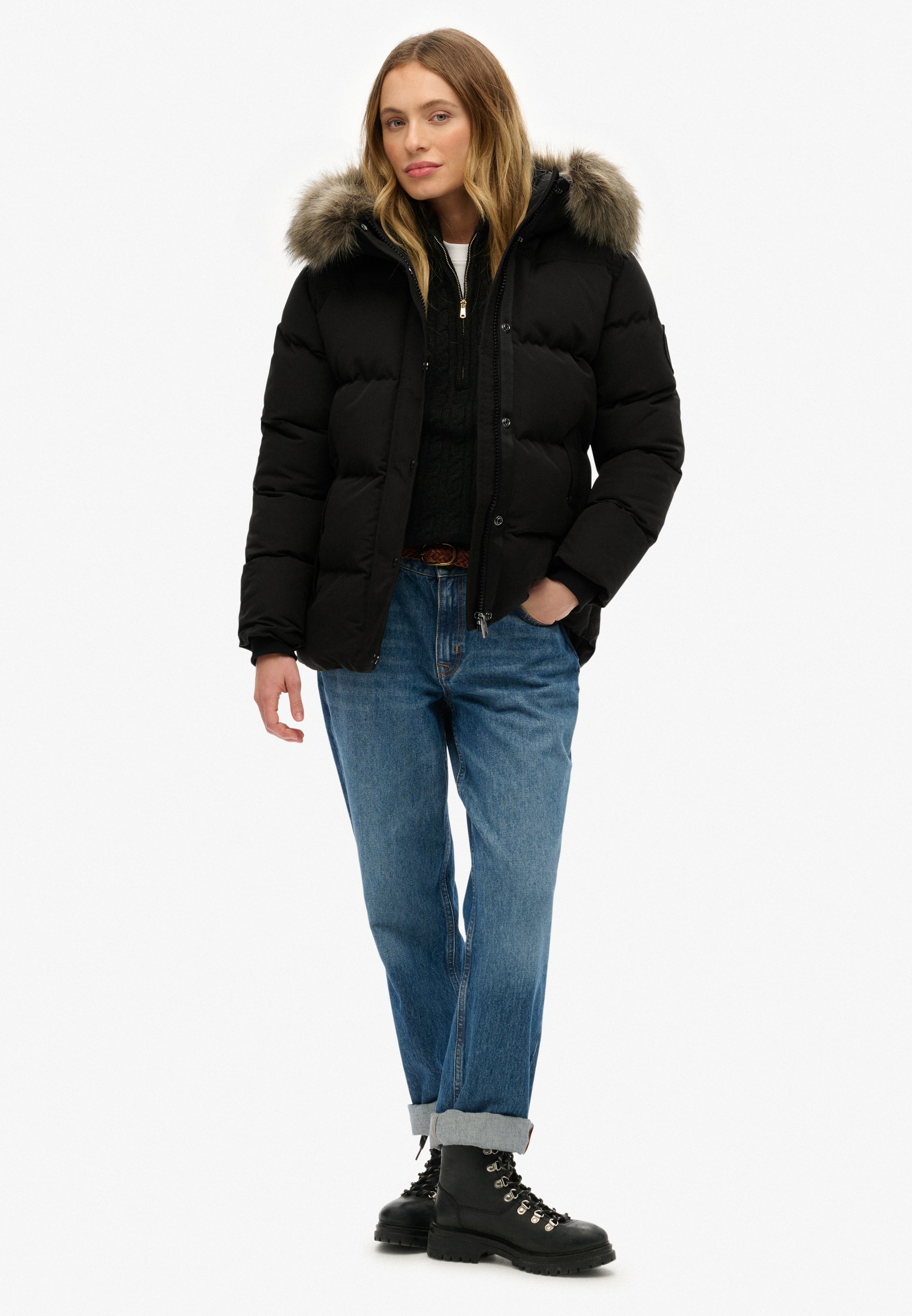 Superdry Steppjacke »EVEREST 5 BAFFLE PUFFER JKT«, mit Kapuze