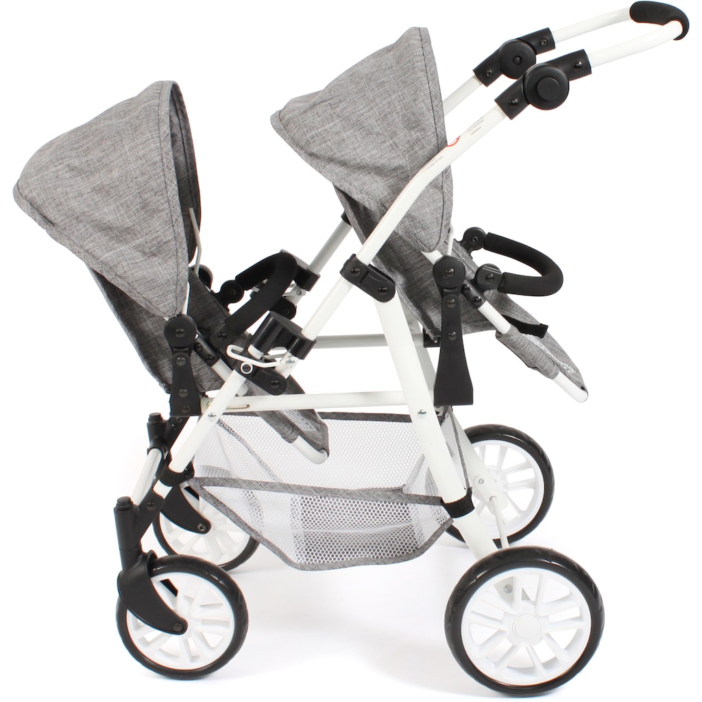 CHIC2000 Puppen-Zwillingsbuggy »Twinny, Jeans Grey«