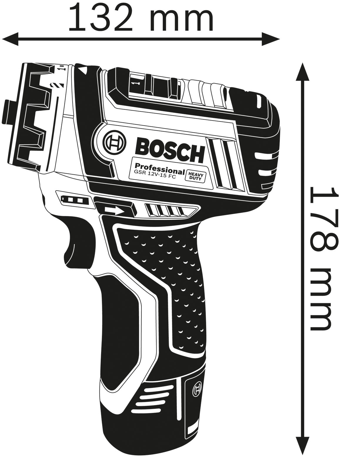 Bosch Professional Akku-Bohrschrauber »»GSR 12V-15 FC««, ohne Akku, ohne Ladegerät