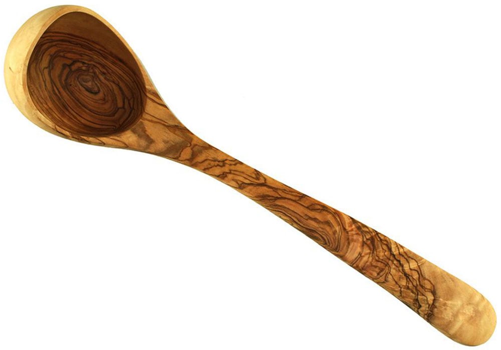 Olivenholz-erleben Schöpflöffel »Suppenkelle aus naturbelassenem Olivenholz«, (1 tlg.), Länge 30 cm, Nachhaltiges Naturprodukt, geschmacksneutral