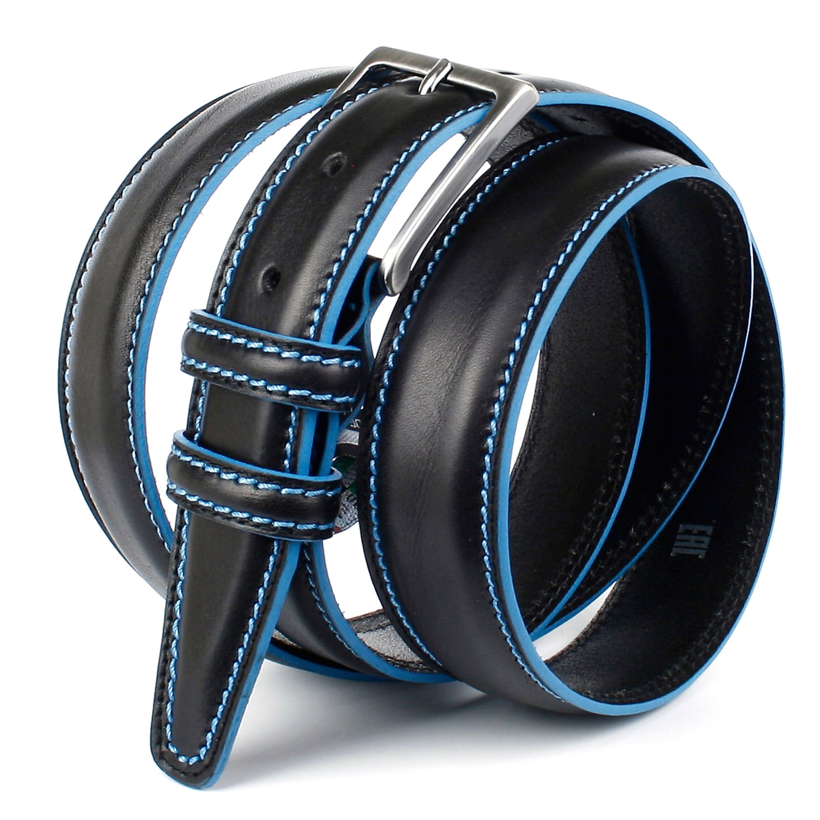 Anthoni Crown Ledergürtel, mit Kontrast Stitching in blau online shoppen  bei OTTO | Anzuggürtel