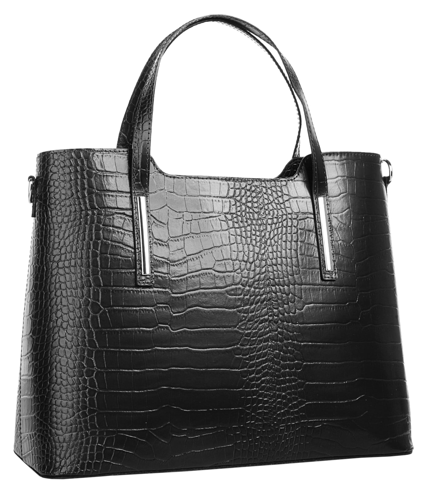 Cluty Henkeltasche, echt Leder, Made in Italy