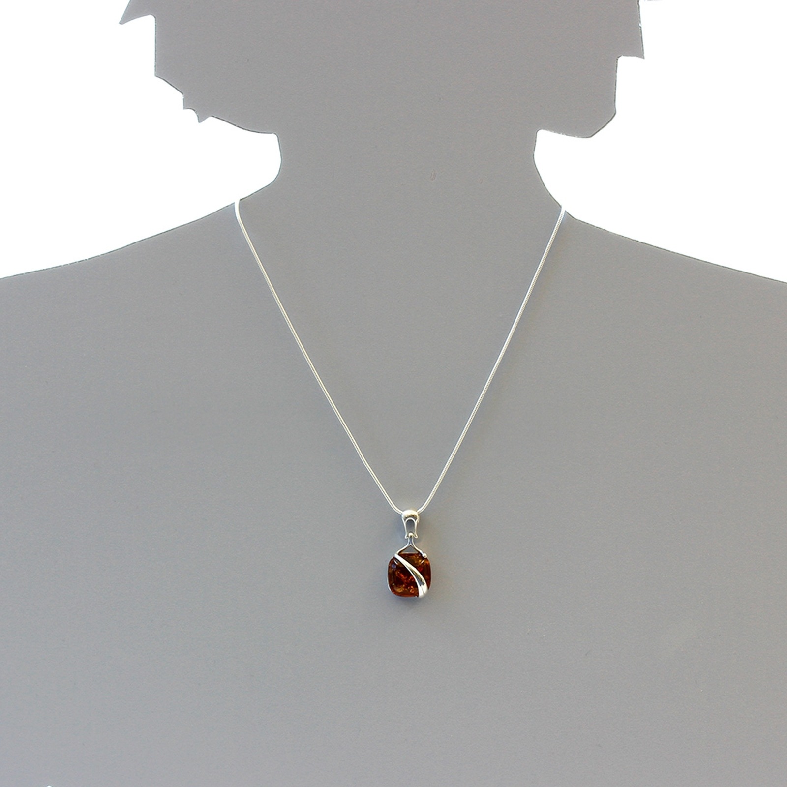 OSTSEE-SCHMUCK Kette mit Anhänger »- Eni - Silber 925/000 - Bernstein«