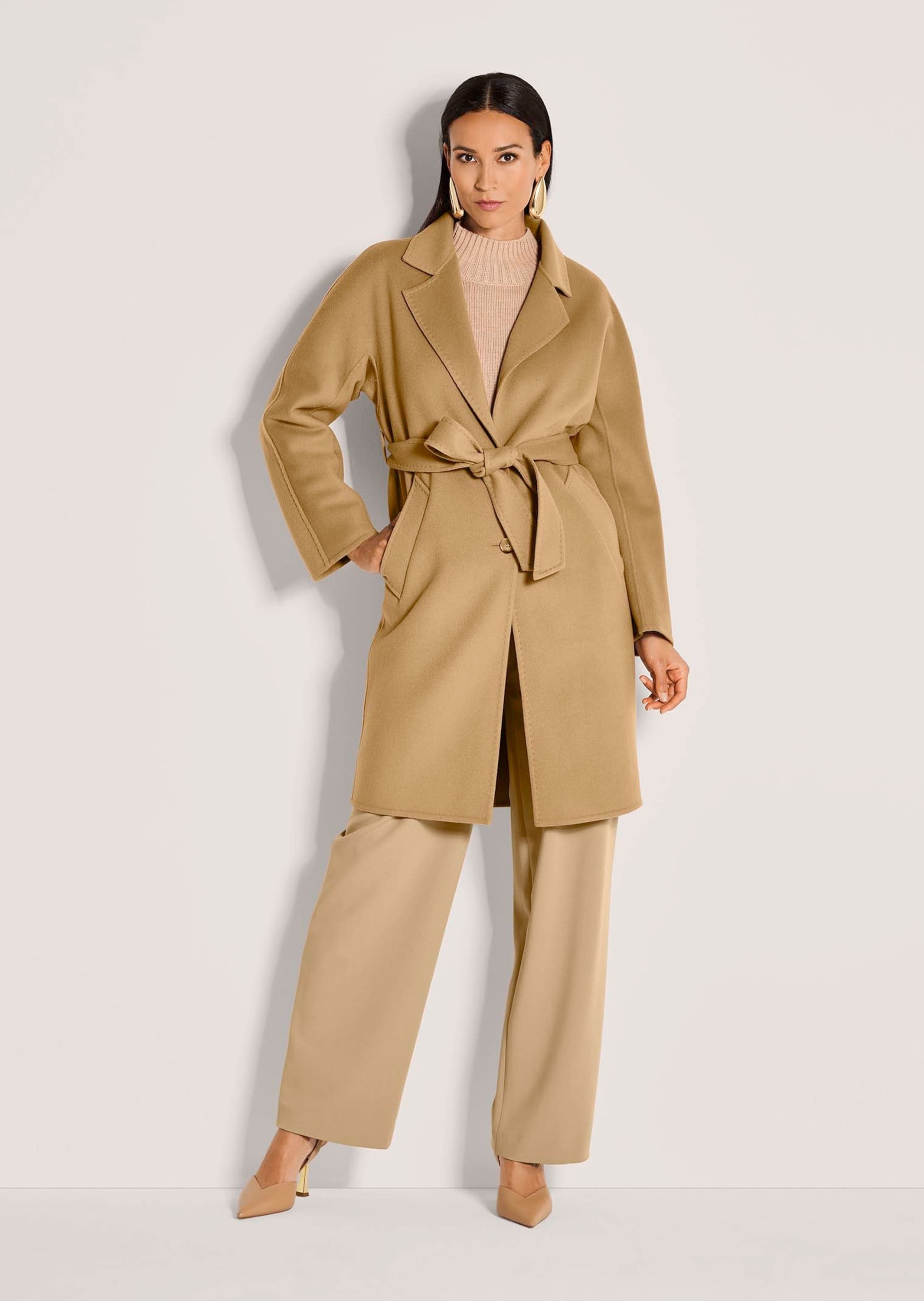 MADELEINE Langmantel »Mantel Ungefütterter, taillierter Wollmantel«