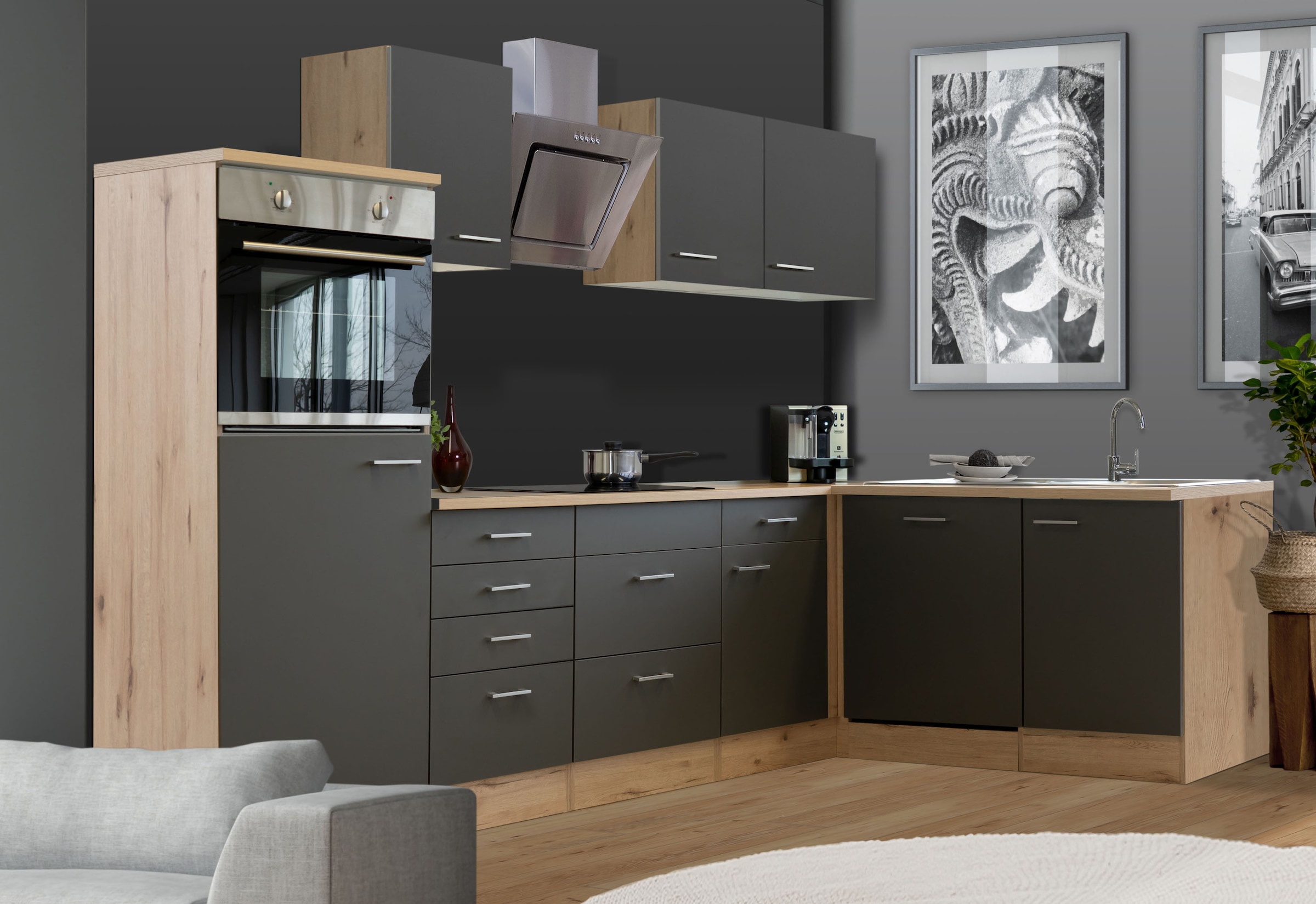 Flex-Well Küchenzeile »Morena« wahlweise mit E-Geräten, Gesamtbreite 280x170 cm