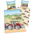 Herding Young Collection Kinderbettwäsche »Traktor«, mit tollem Traktoren-Motiv
