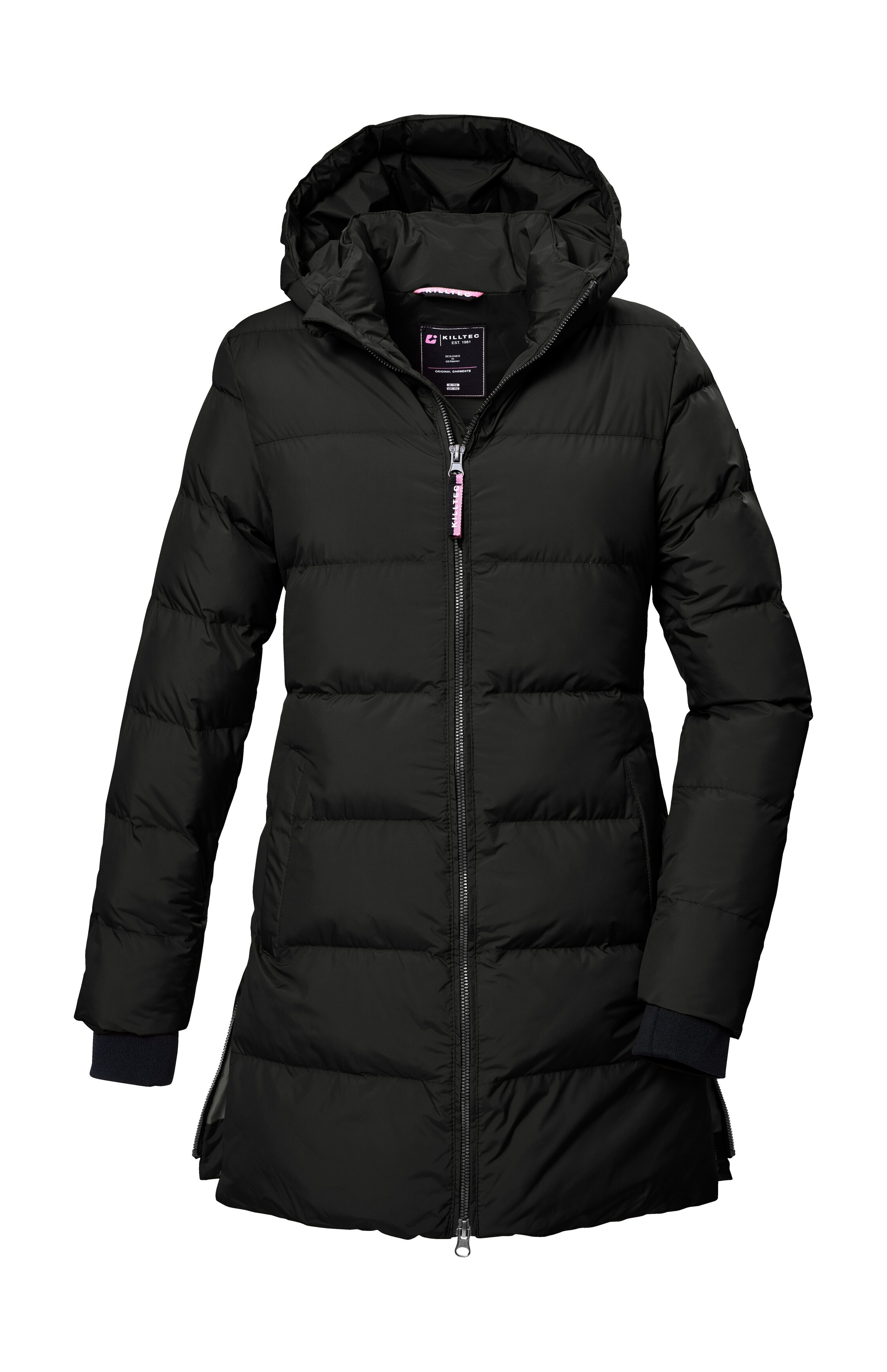 Killtec Mädchen Steppmantel »KOW 359 GRLS QLTD PRK« Mädchen Parka: wasserabweisend in schwarz, Größe 140