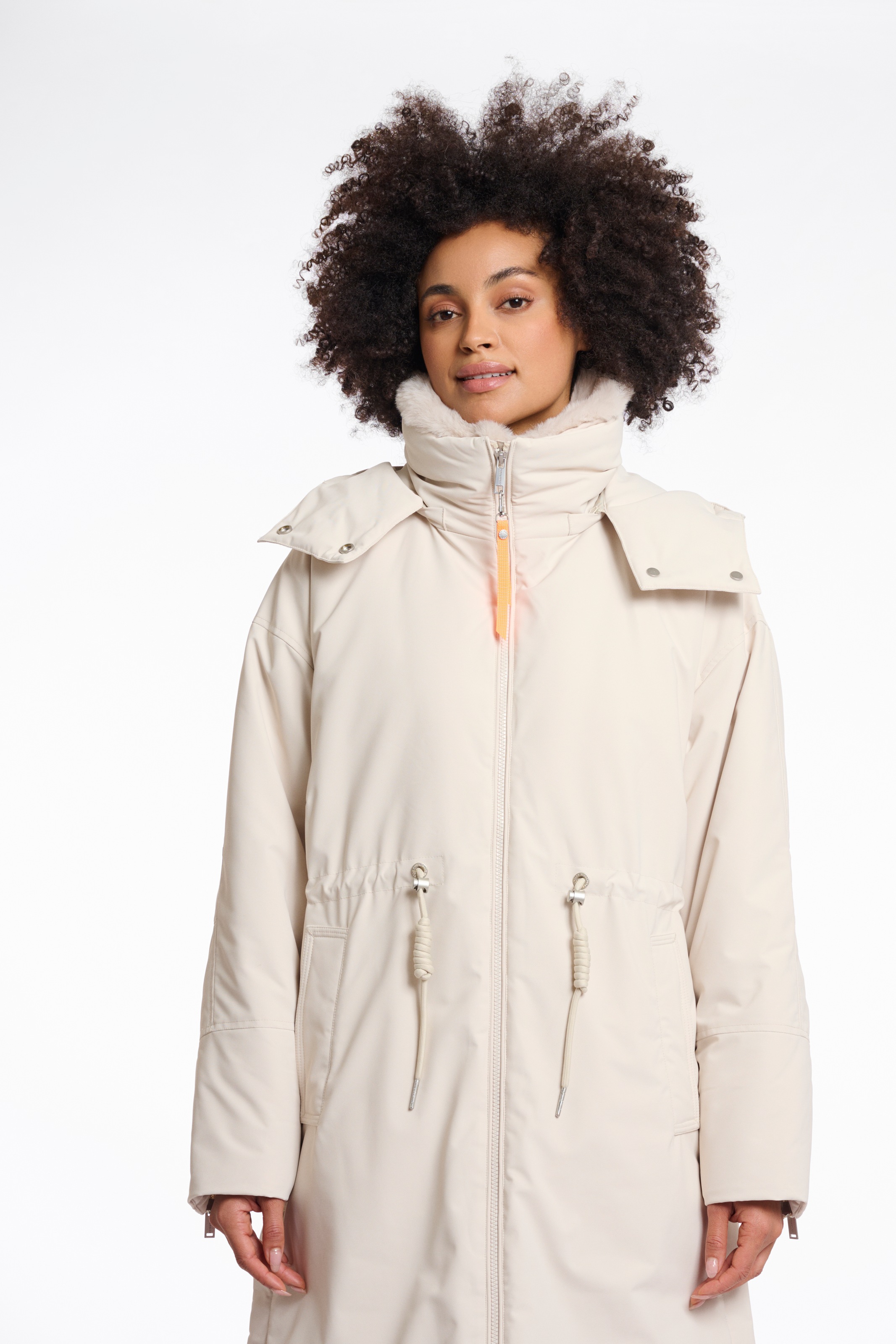 Rino & Pelle Outdoorjacke, mit Kapuze, mit Kapuze und Kordelzug an der Taille