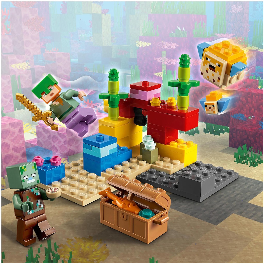 LEGO® Konstruktionsspielsteine »Das Korallenriff (21164), LEGO® Minecraft«, (92 St.)