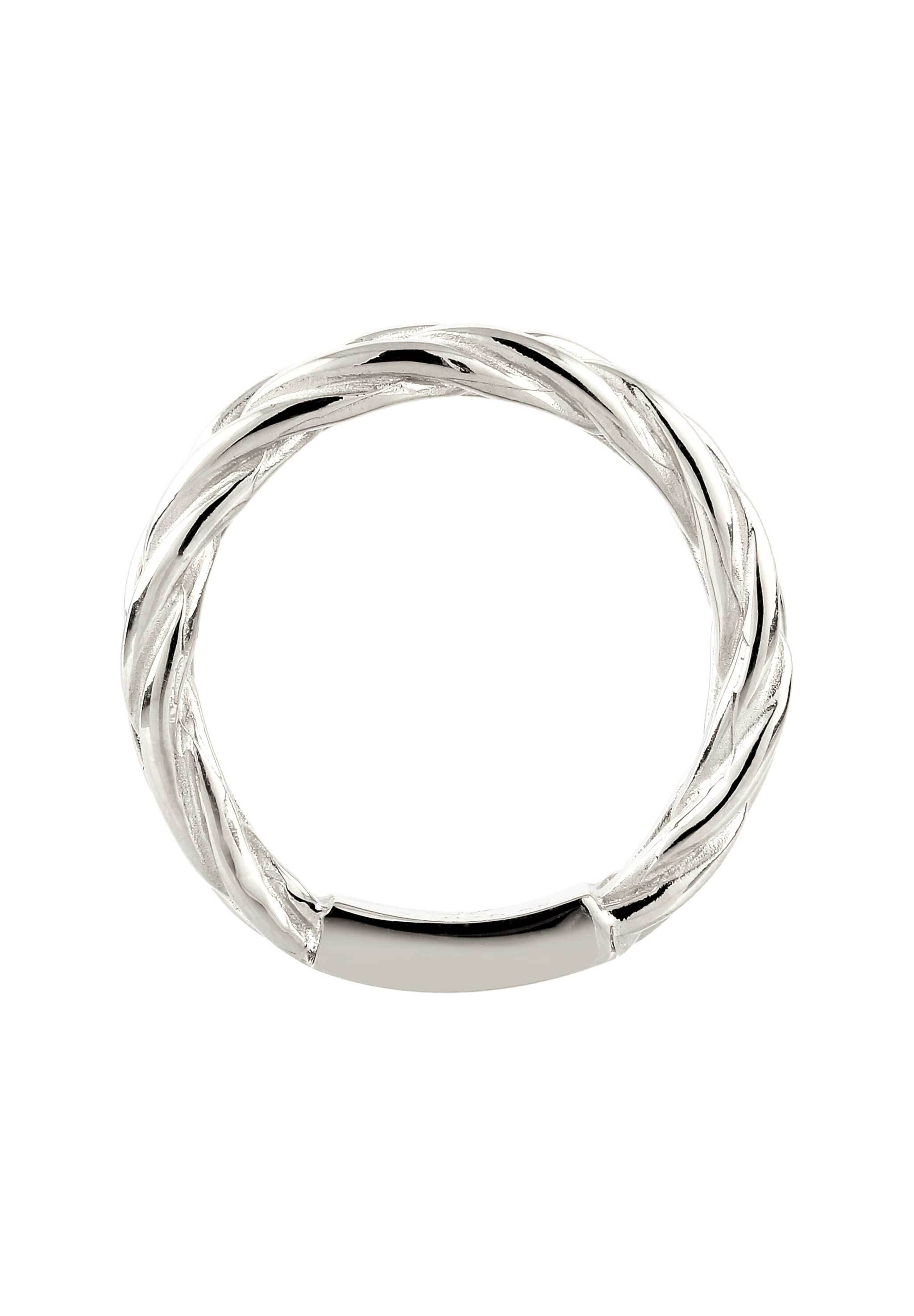 Kuzzoi Silberring »Ring Bandring Zopfkette Design 925 Sterling Silber«