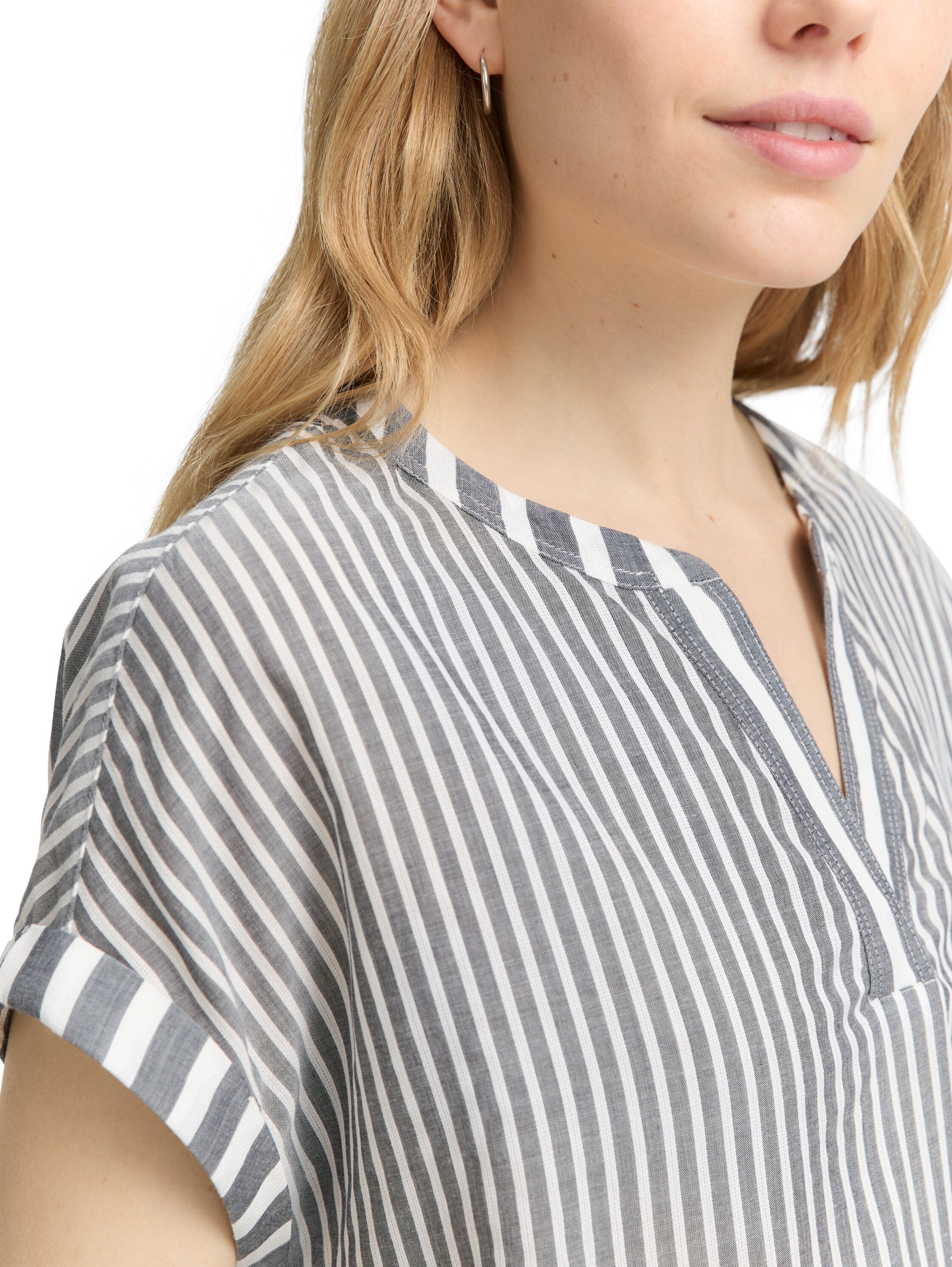 TOM TAILOR Shirtbluse, mit Streifen Muster