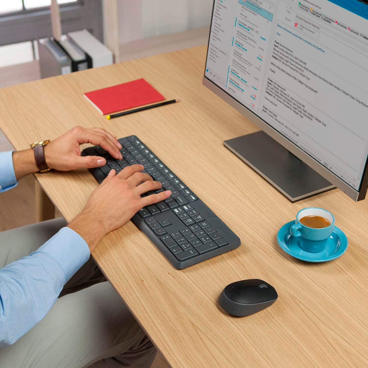 Logitech Tastatur »Wireless Combo MK235 - DE-Layout«