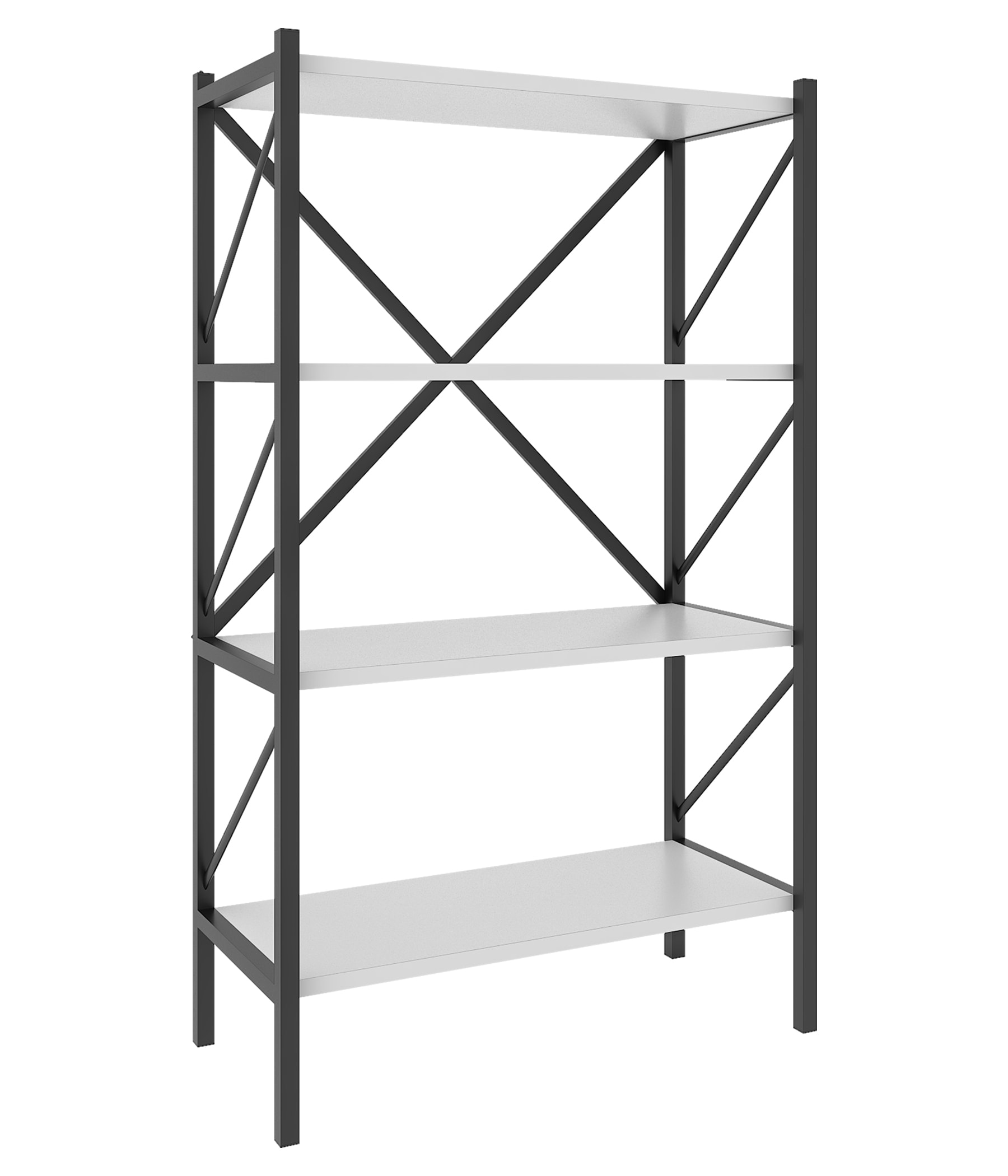 VCM Standregal »Holz Metall Stand Regal Büro Bücher Insasi 4fach«