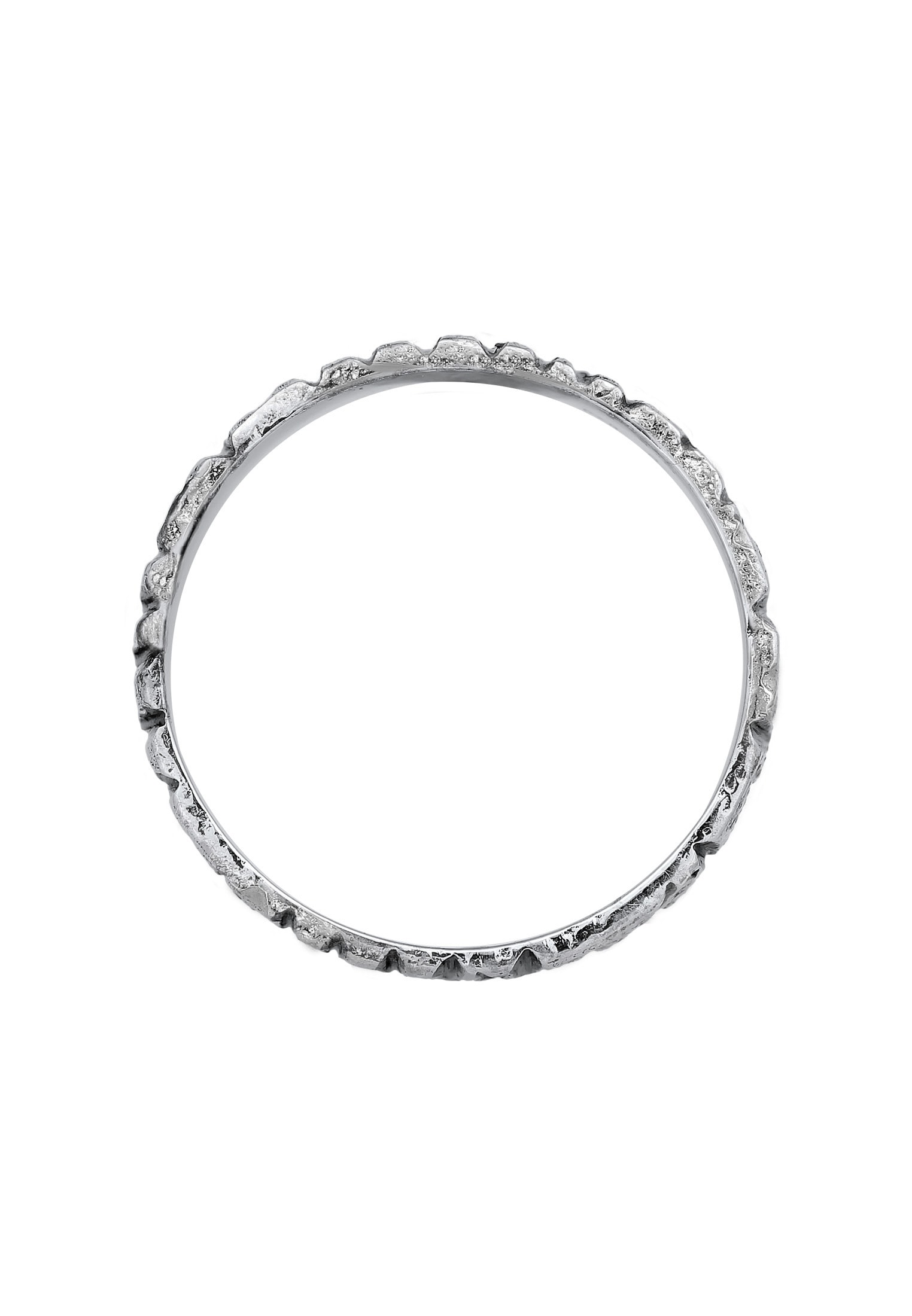 Kuzzoi Silberring »Ring Bandring Breit Struktur Gehämmert 925 Silber«
