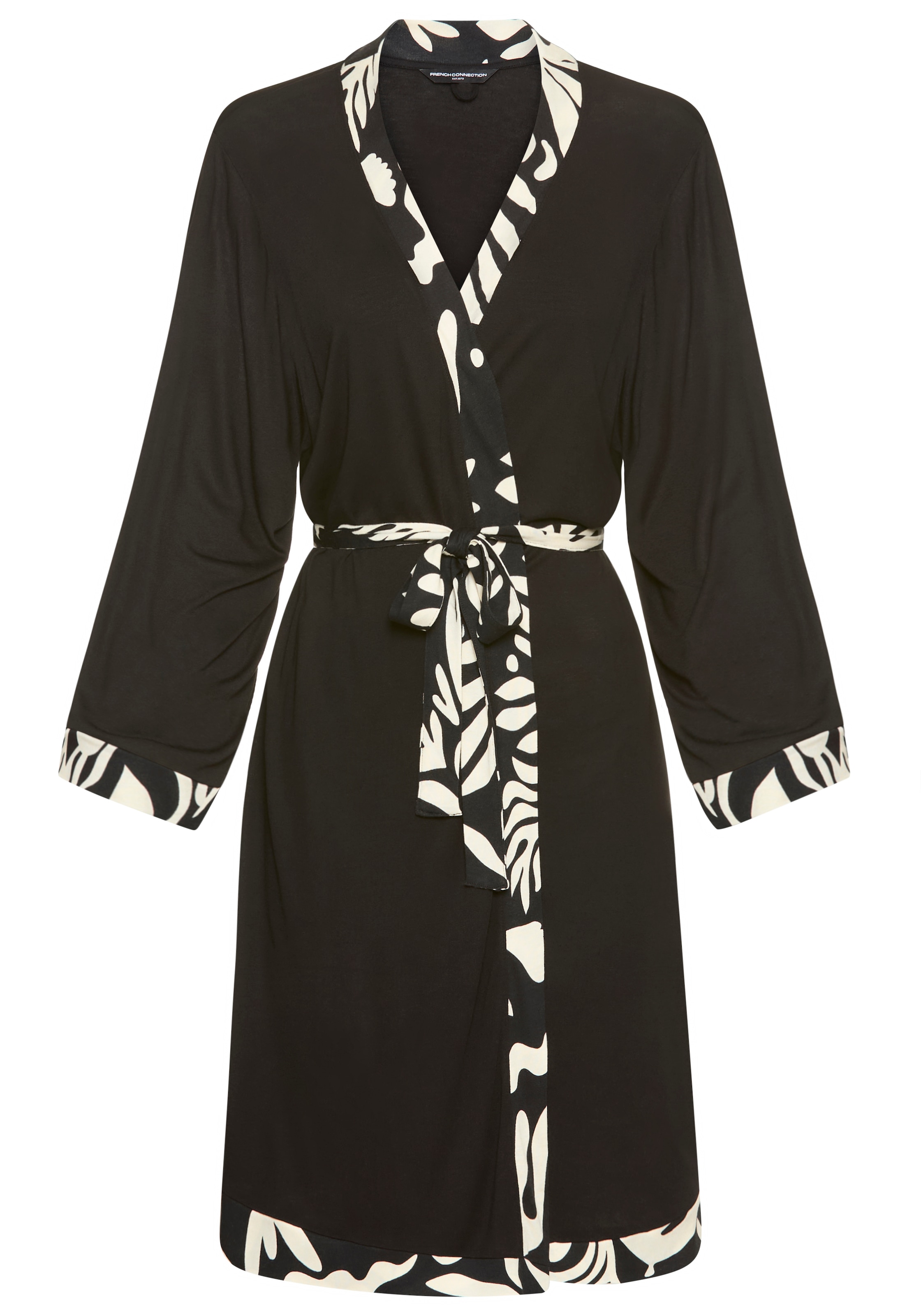 French Connection Kimono 1-teilig,  im zeitlosen Schwarz-Weiß-Look