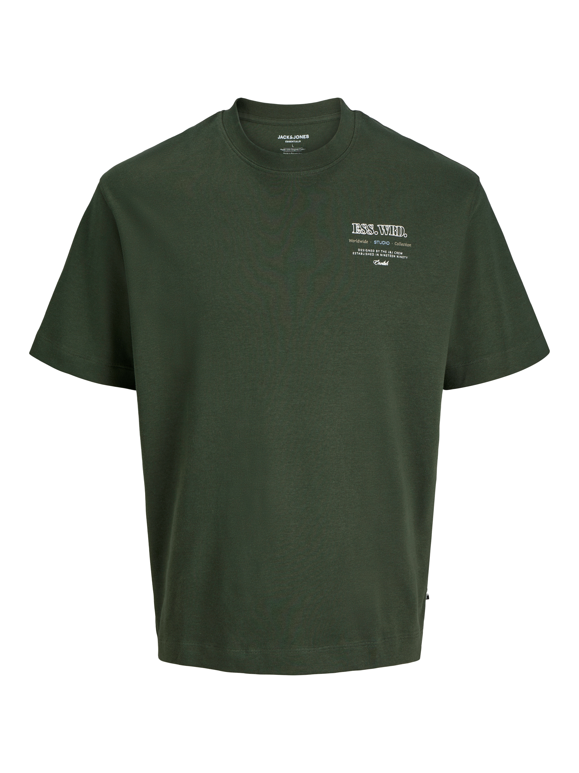Jack & Jones Rundhalsshirt »JJEURBAN EDGE STUDIO TEE SS O-NECK NOOS«, mit Front und Back Print