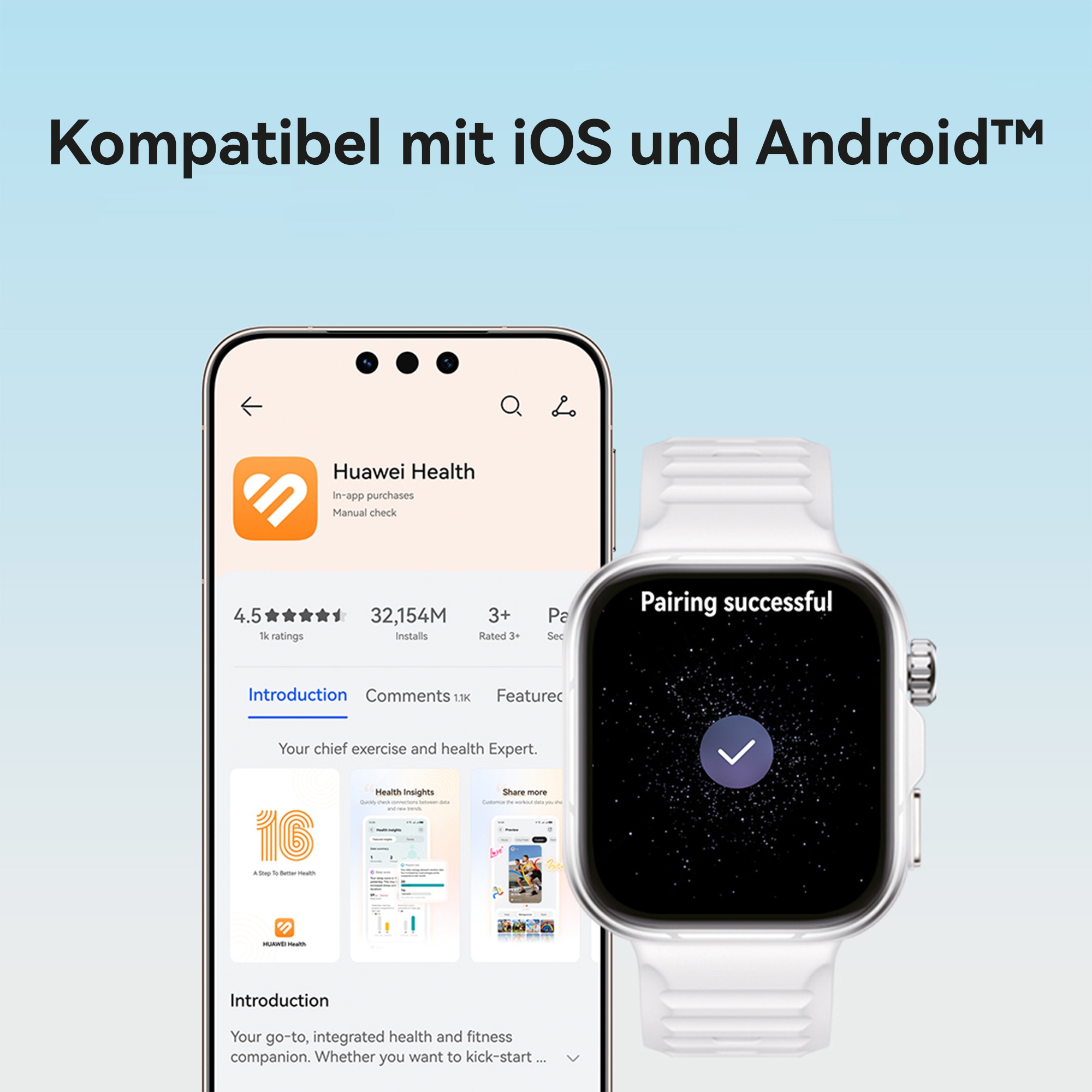 Huawei Smartwatch »SET: Watch Fit 5 Pro + FreeBuds SE 4 ANC wireless In-Ear-Kopfhörer«(/ 1,92 ″)
