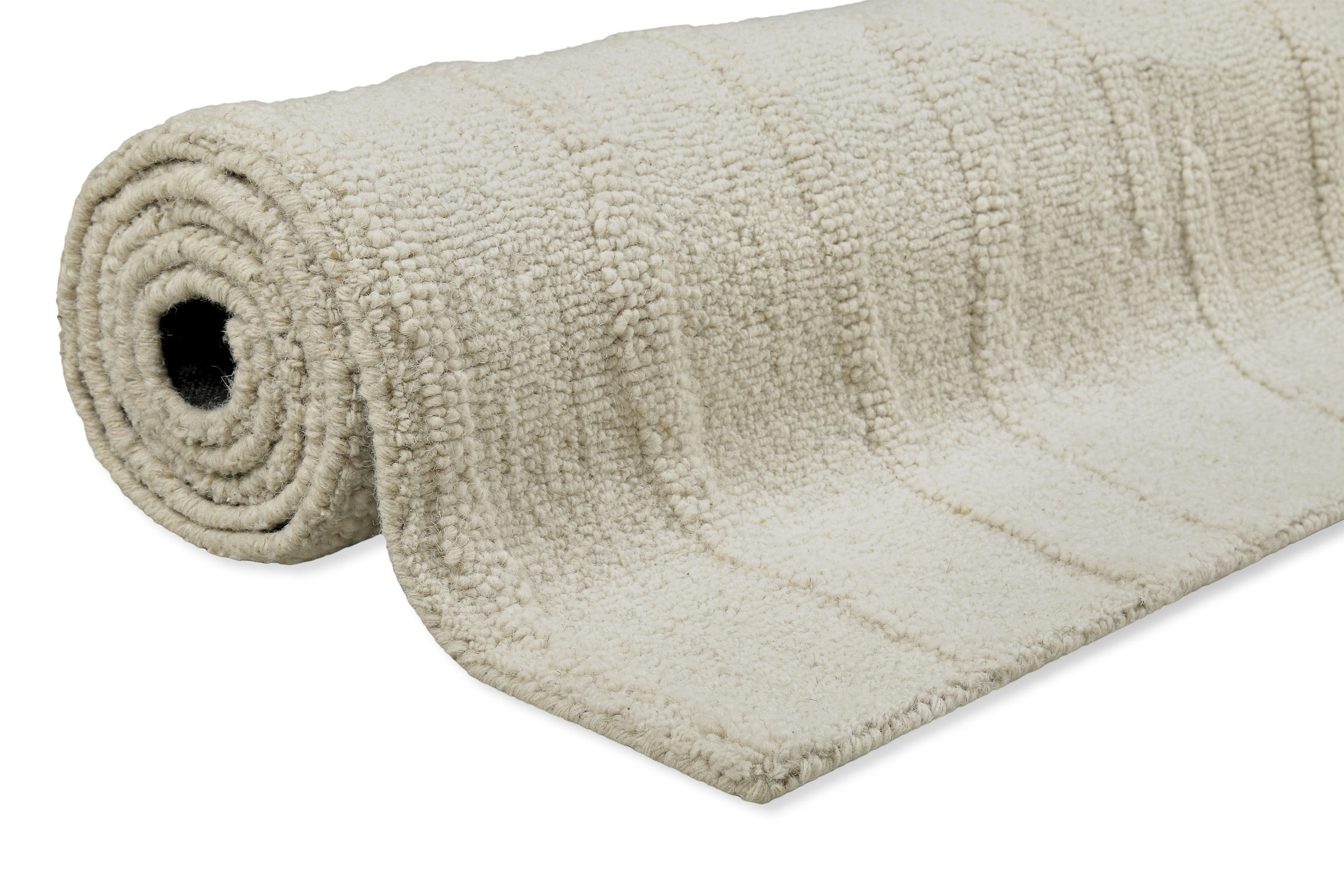 Wecon home Wollteppich »Hamptons TWENTY«, rechteckig, 15 mm Höhe, Läufer, Schurwolle, Kurzflor, Wohn- & Schlafzimmer, elegant, Streifen