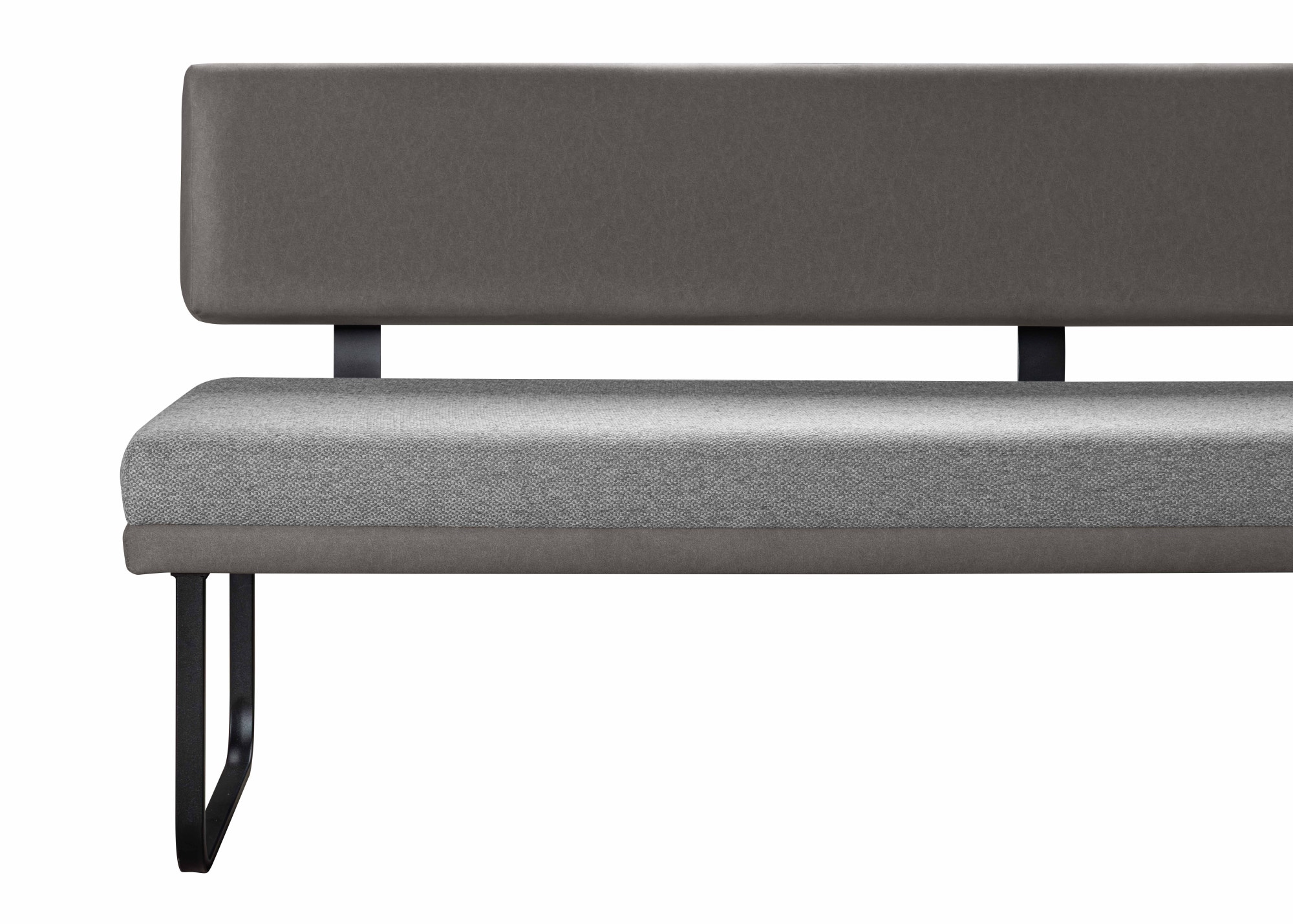 OTTO home Eckbank »Gabi Esszimmerbank, Bank, Küchenbank, Polsterbank« Gestell aus matt-schwarzem Flachmetall, stabil, 2-Stoff-Design